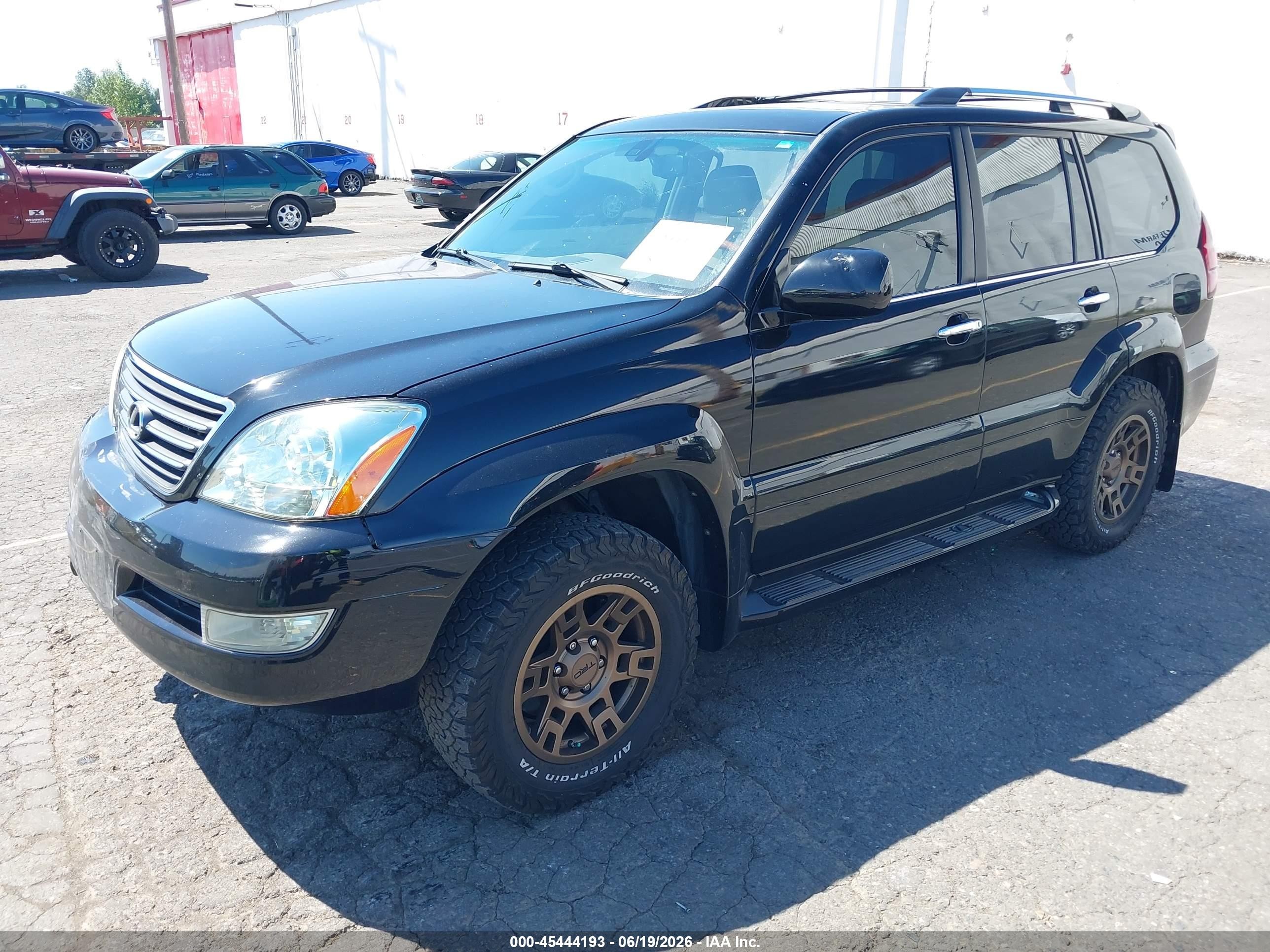 2008 Lexus Gx 470   Black vin: JTJBT20X380162593