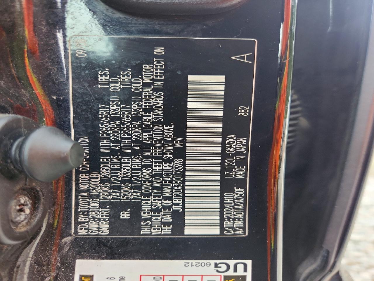 2009 Lexus Gx 470 Черный vin: JTJBT20X390173398