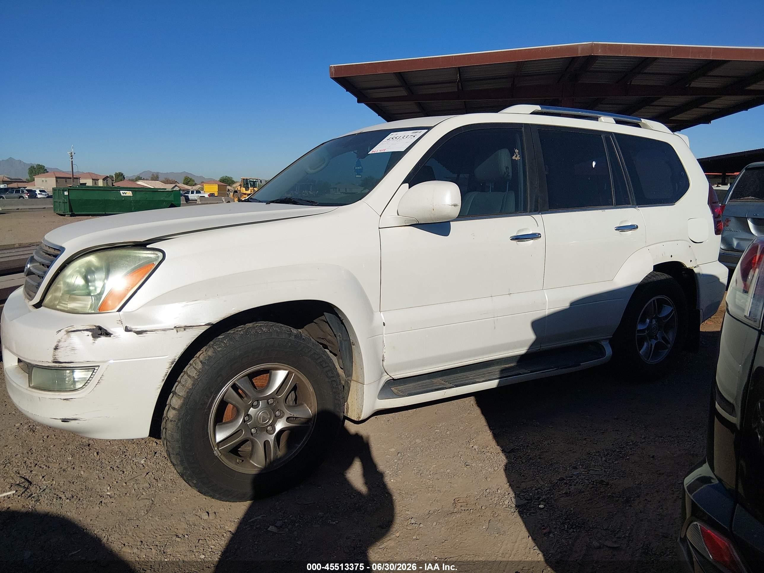 2009 Lexus Gx 470   Белый vin: JTJBT20X390174003