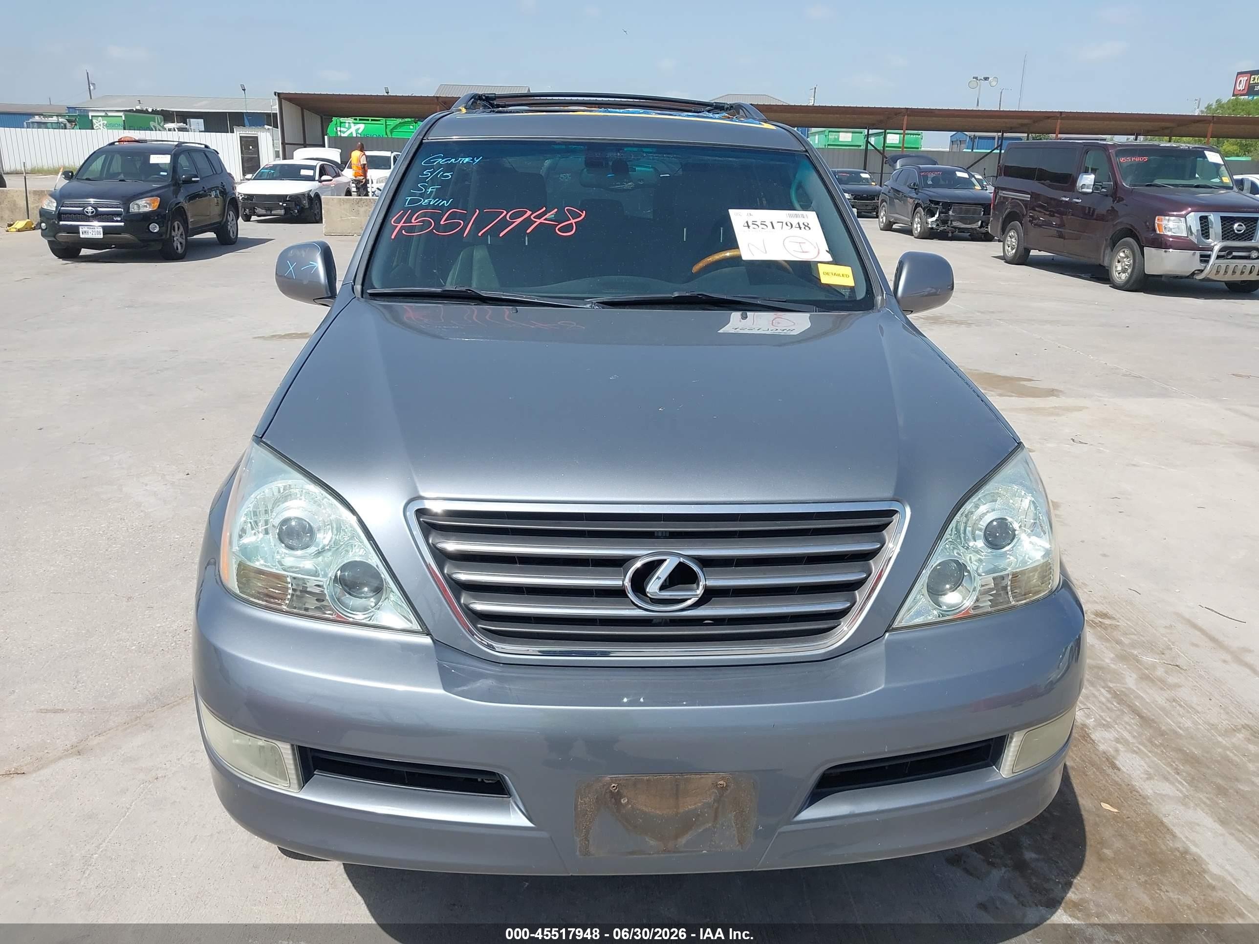 2004 Lexus Gx 470   Gray vin: JTJBT20X440049536