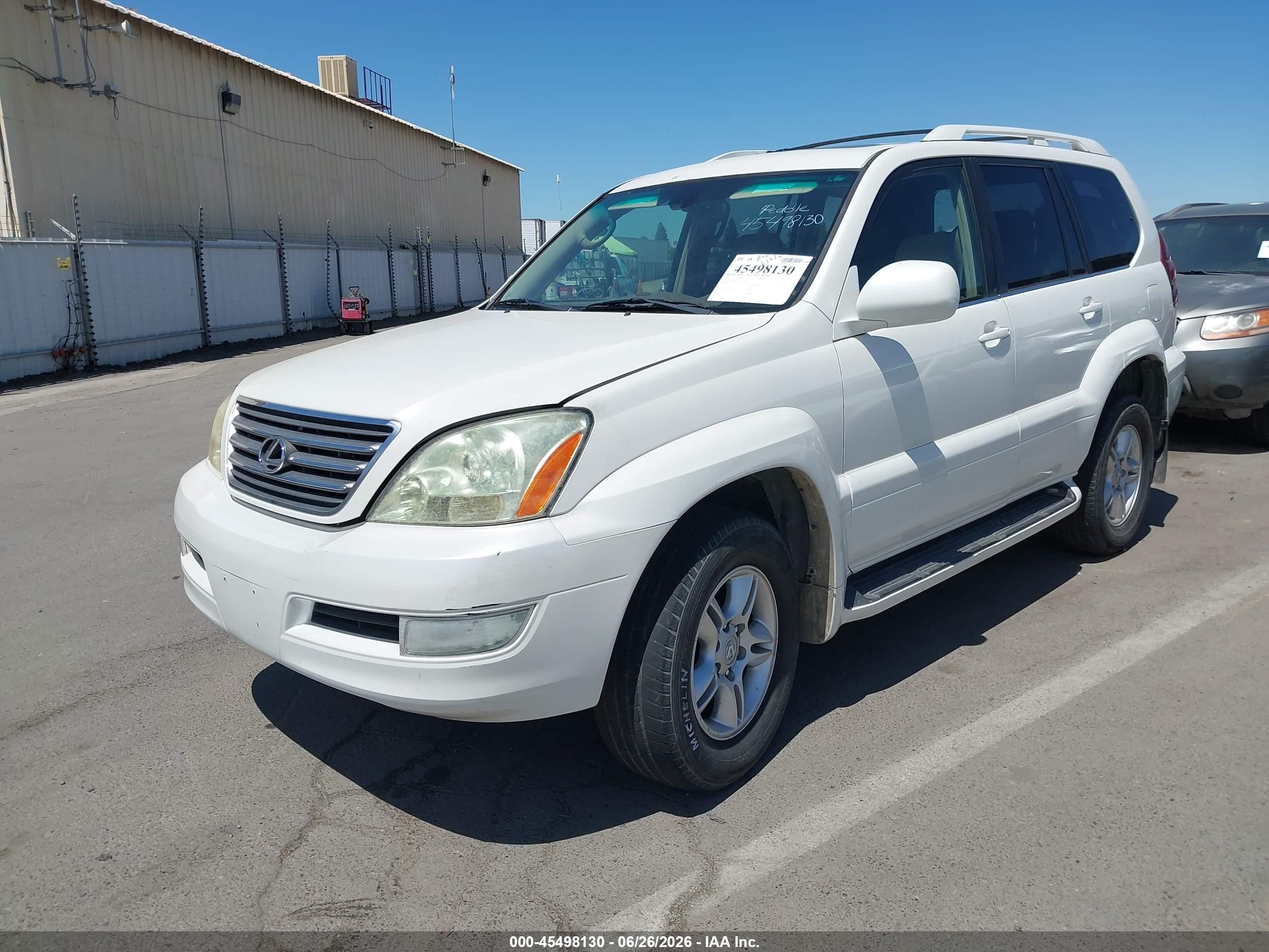 2006 Lexus Gx 470 White vin: JTJBT20X460115425