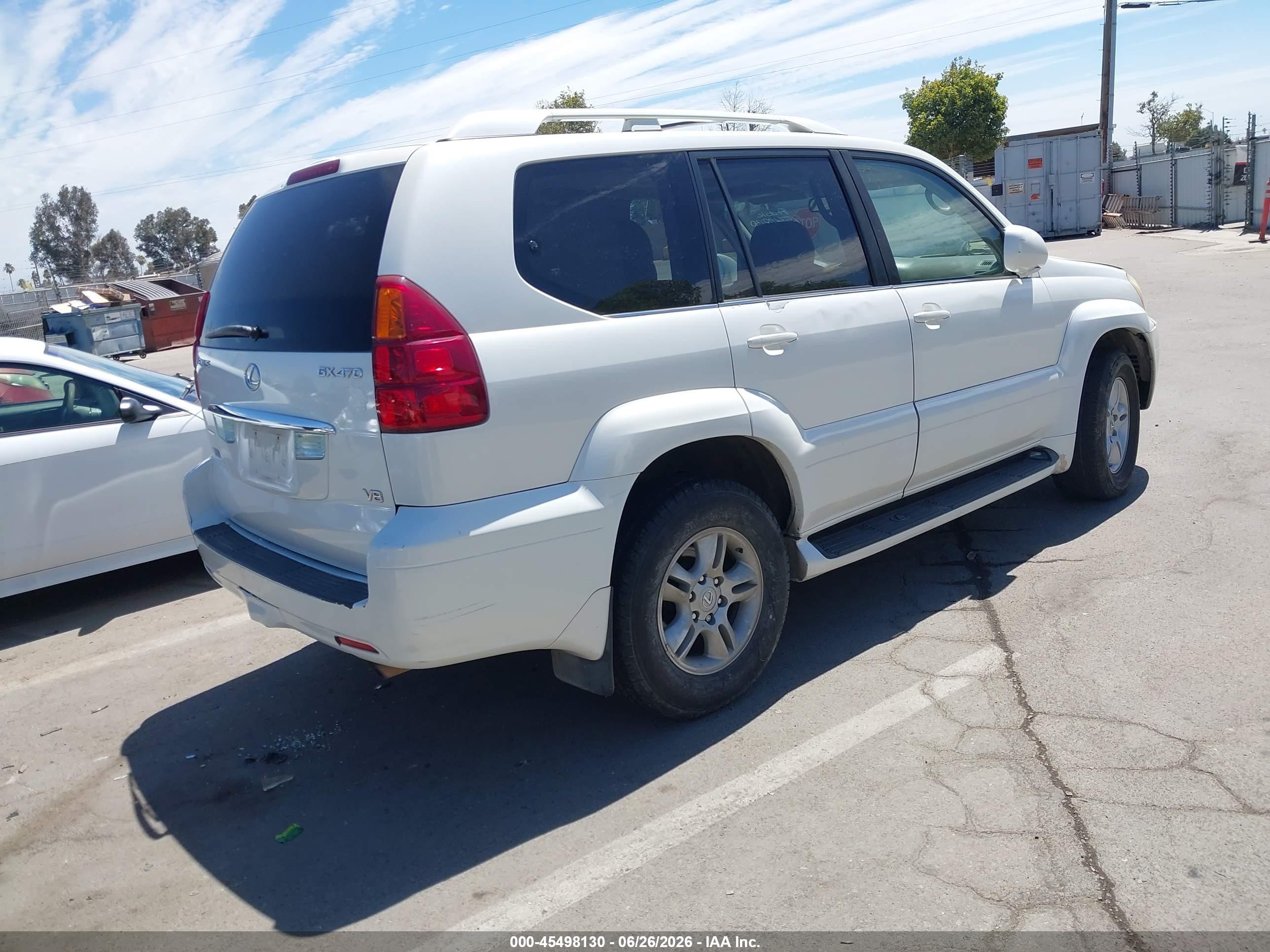 2006 Lexus Gx 470 White vin: JTJBT20X460115425