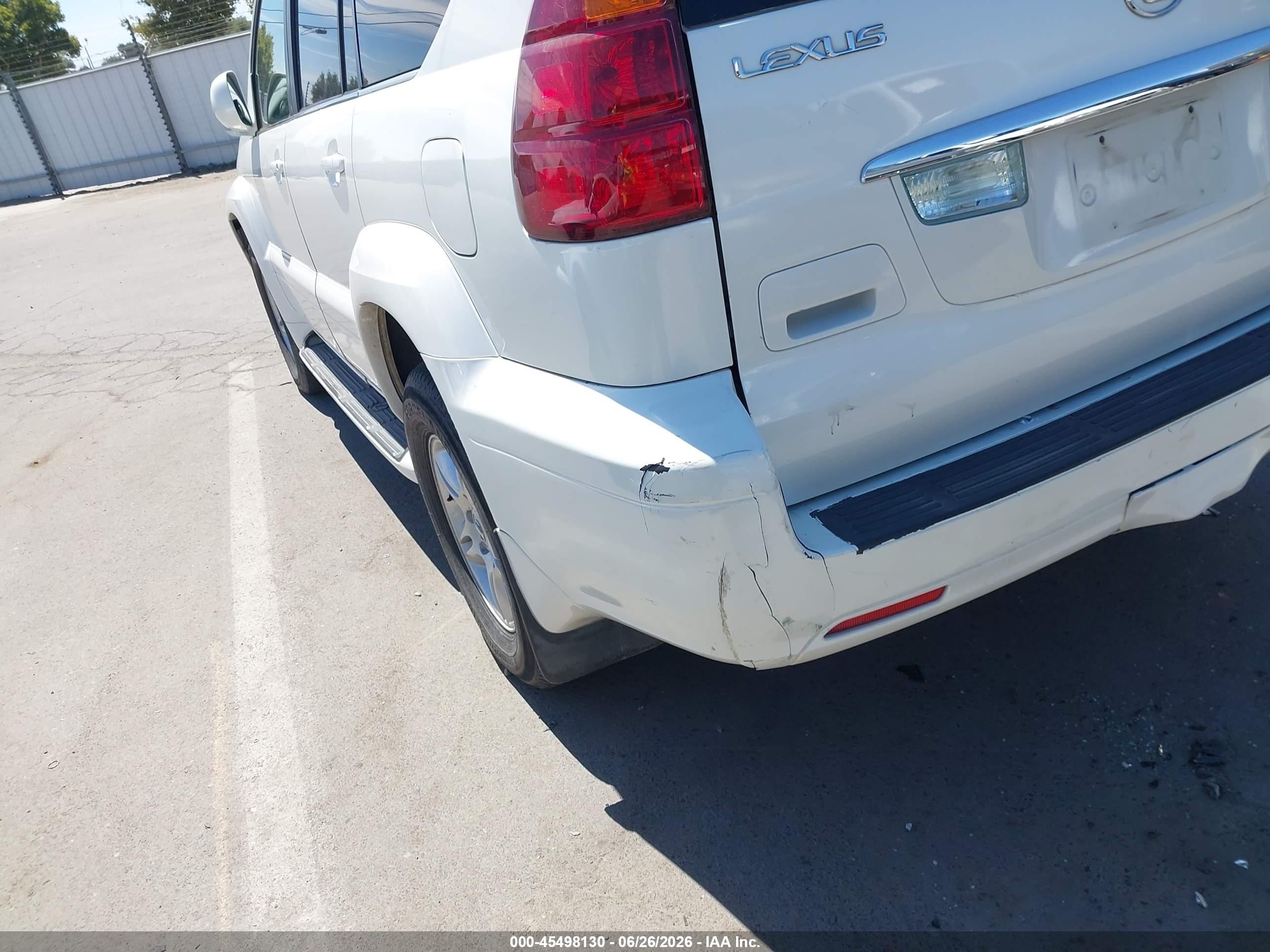 2006 Lexus Gx 470 White vin: JTJBT20X460115425