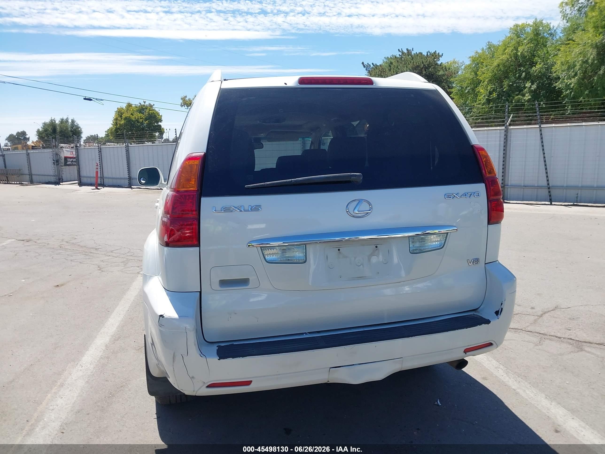 2006 Lexus Gx 470 White vin: JTJBT20X460115425