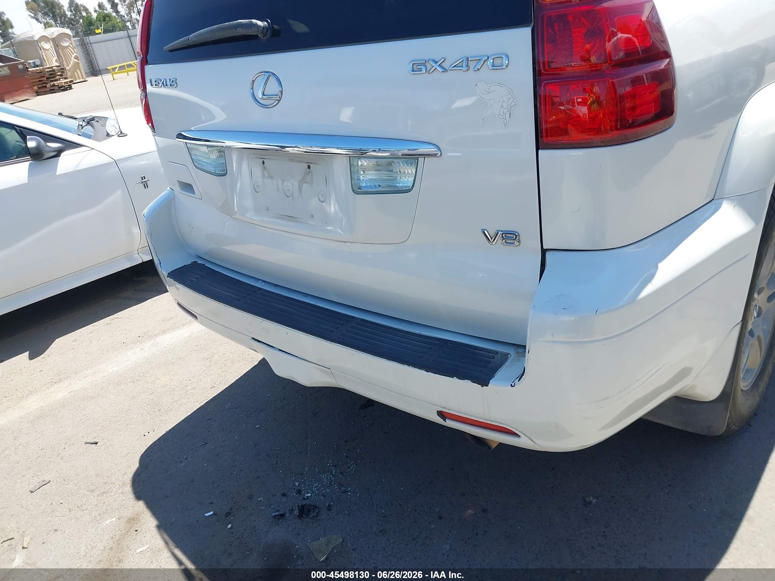2006 Lexus Gx 470 White vin: JTJBT20X460115425