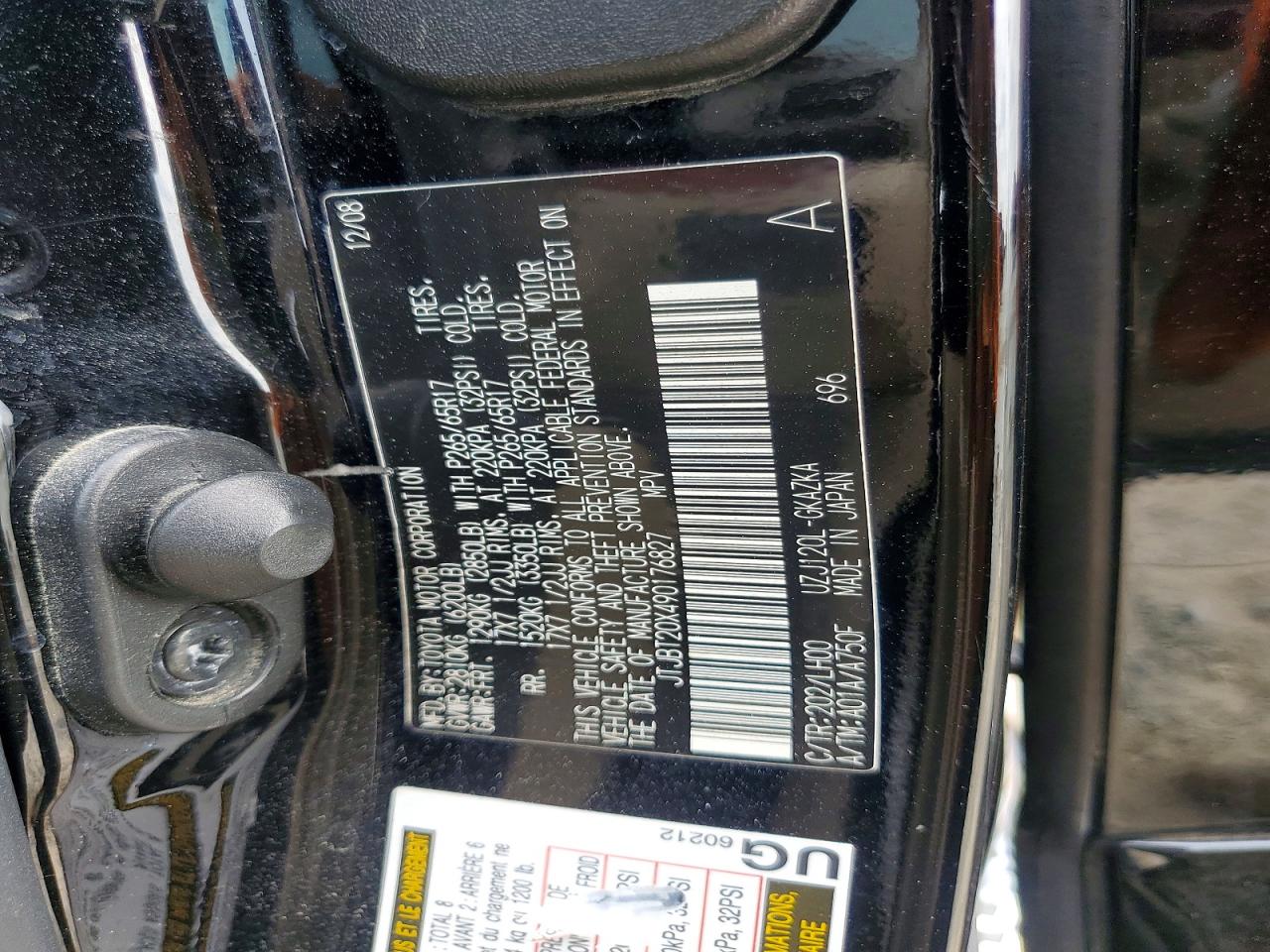 2009 Lexus Gx 470 Black vin: JTJBT20X490176827