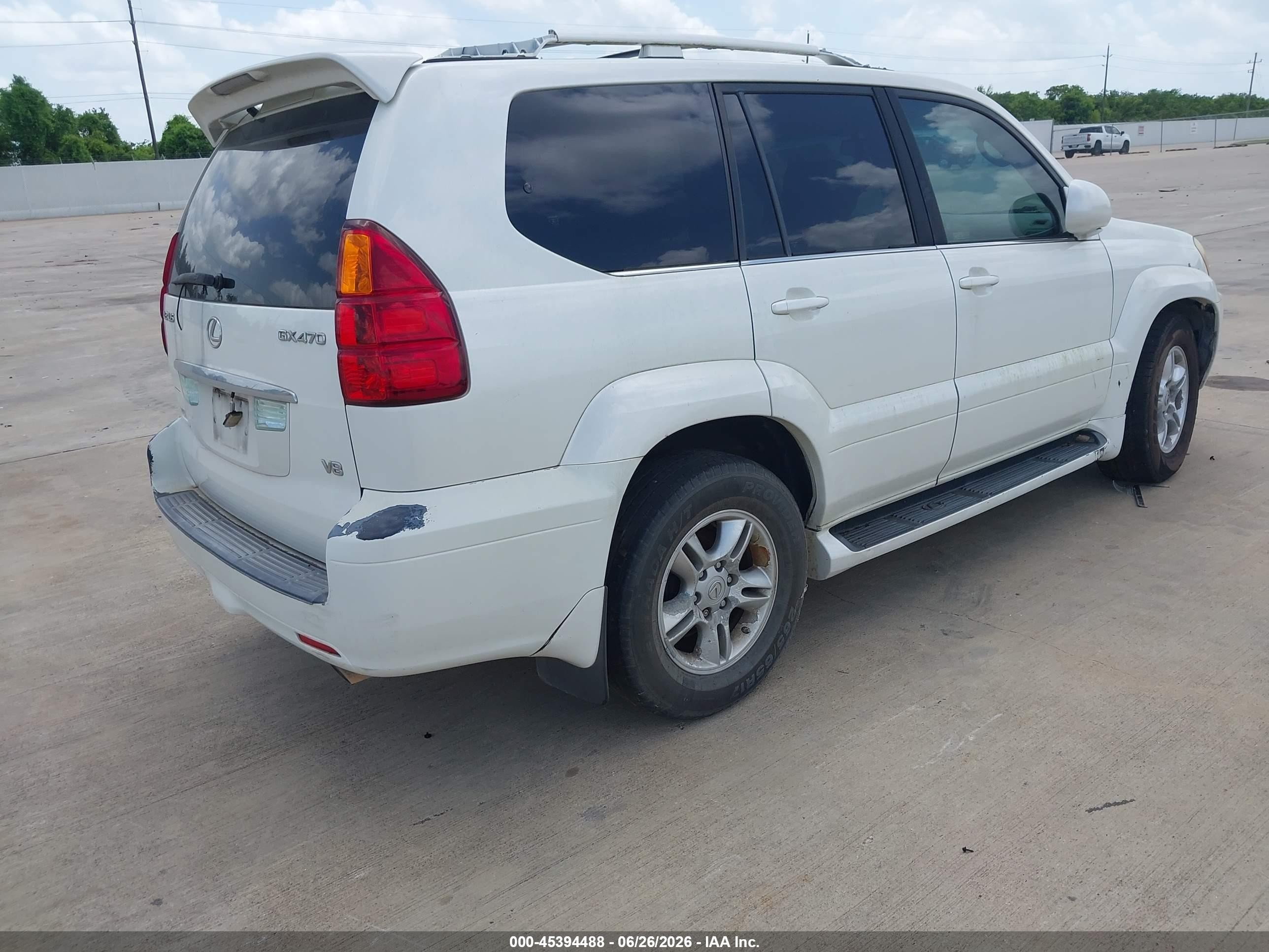 2004 Lexus Gx 470   White vin: JTJBT20X540045916