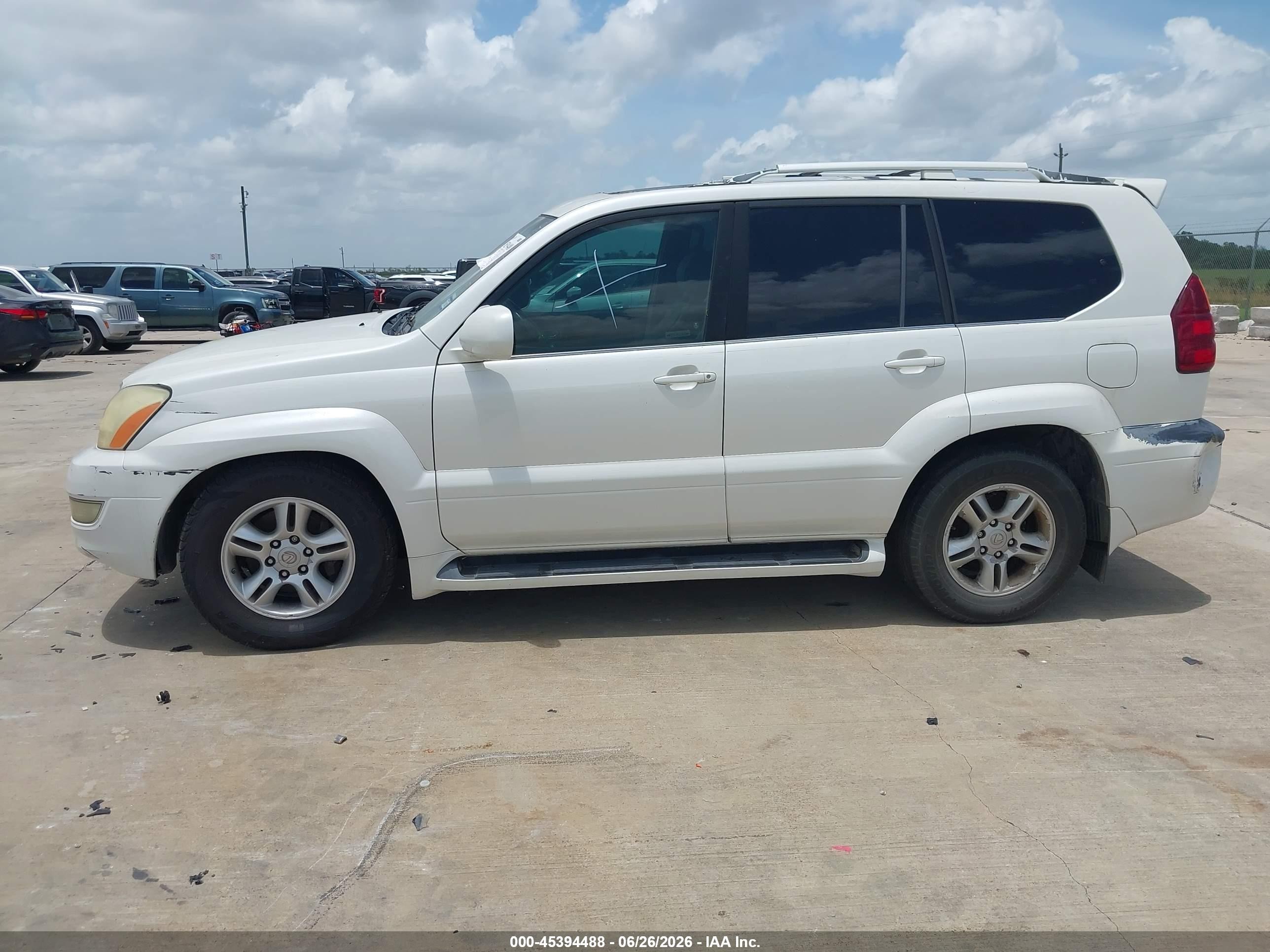 2004 Lexus Gx 470   White vin: JTJBT20X540045916