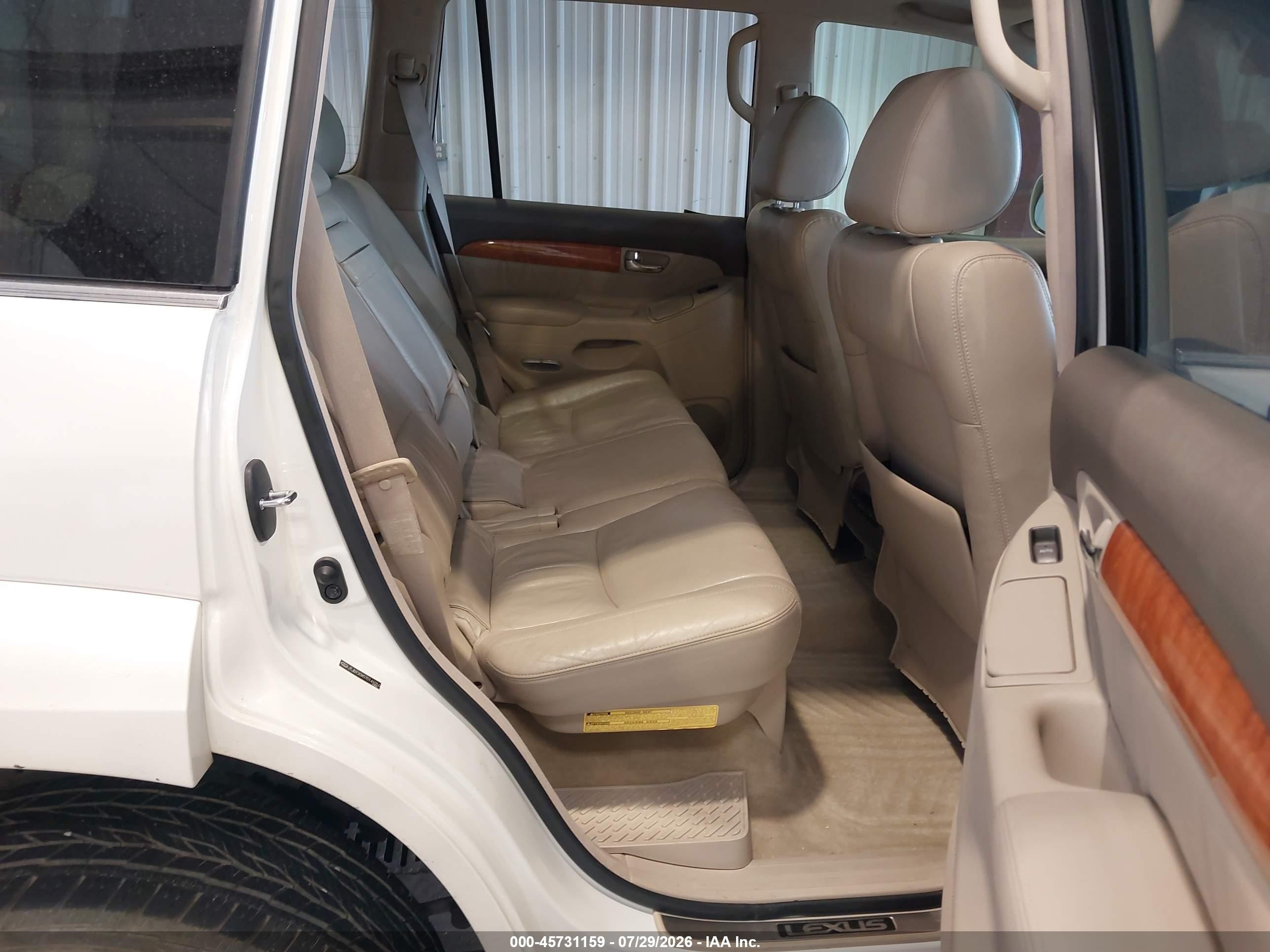2007 Lexus Gx 470   White vin: JTJBT20X570141016