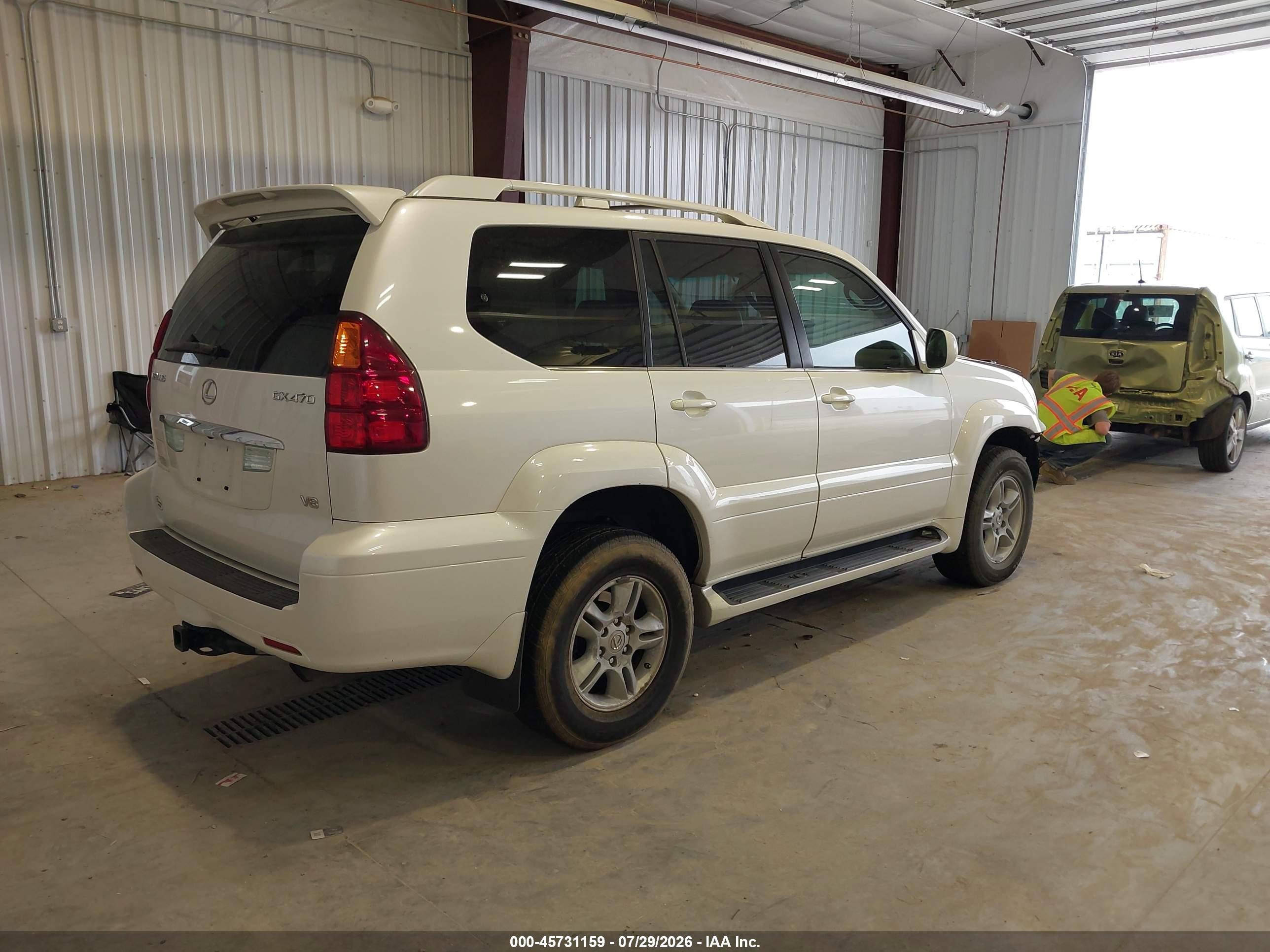 2007 Lexus Gx 470   White vin: JTJBT20X570141016