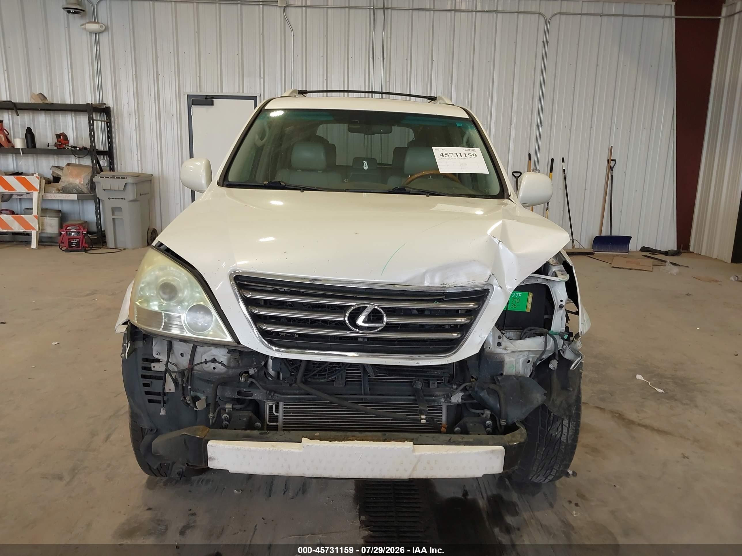 2007 Lexus Gx 470   White vin: JTJBT20X570141016
