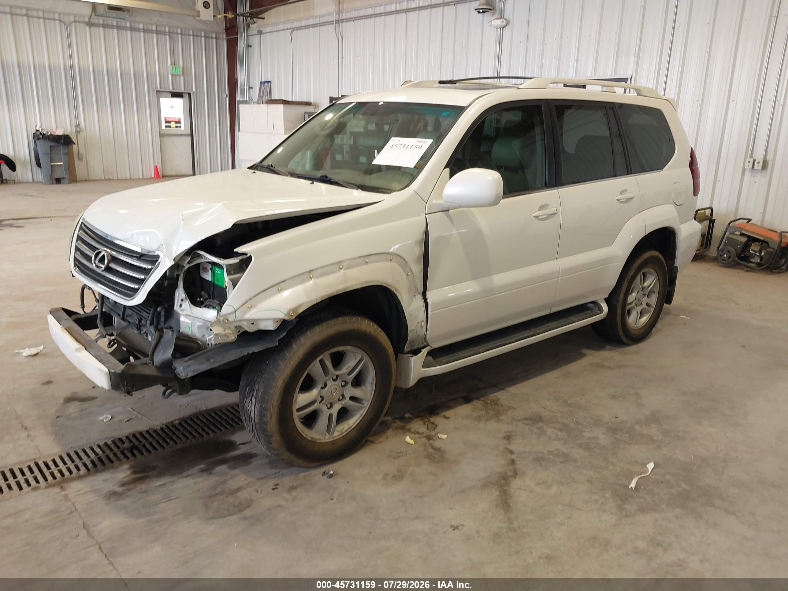 2007 Lexus Gx 470   White vin: JTJBT20X570141016