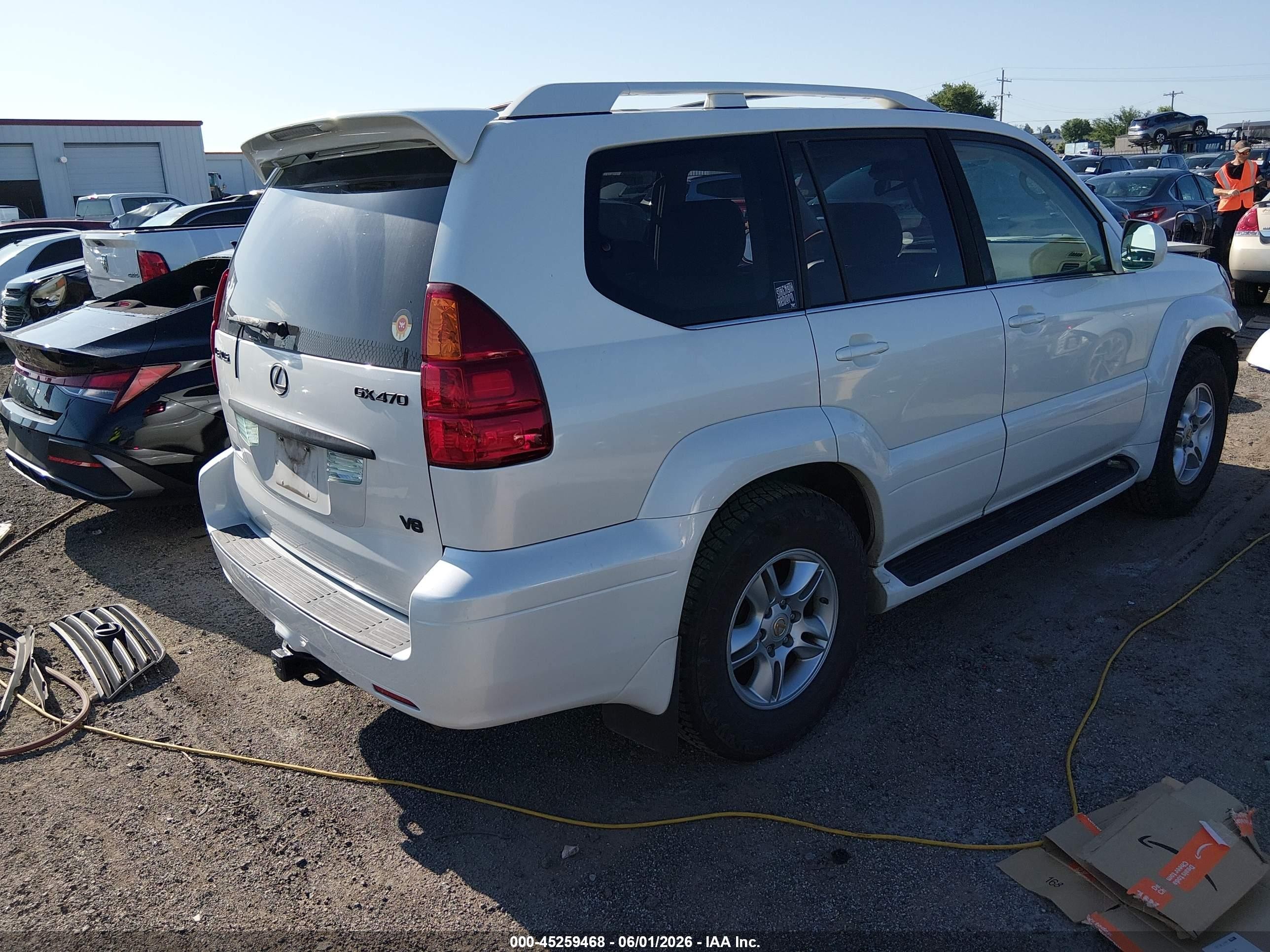 2004 Lexus Gx 470   White vin: JTJBT20X640039932