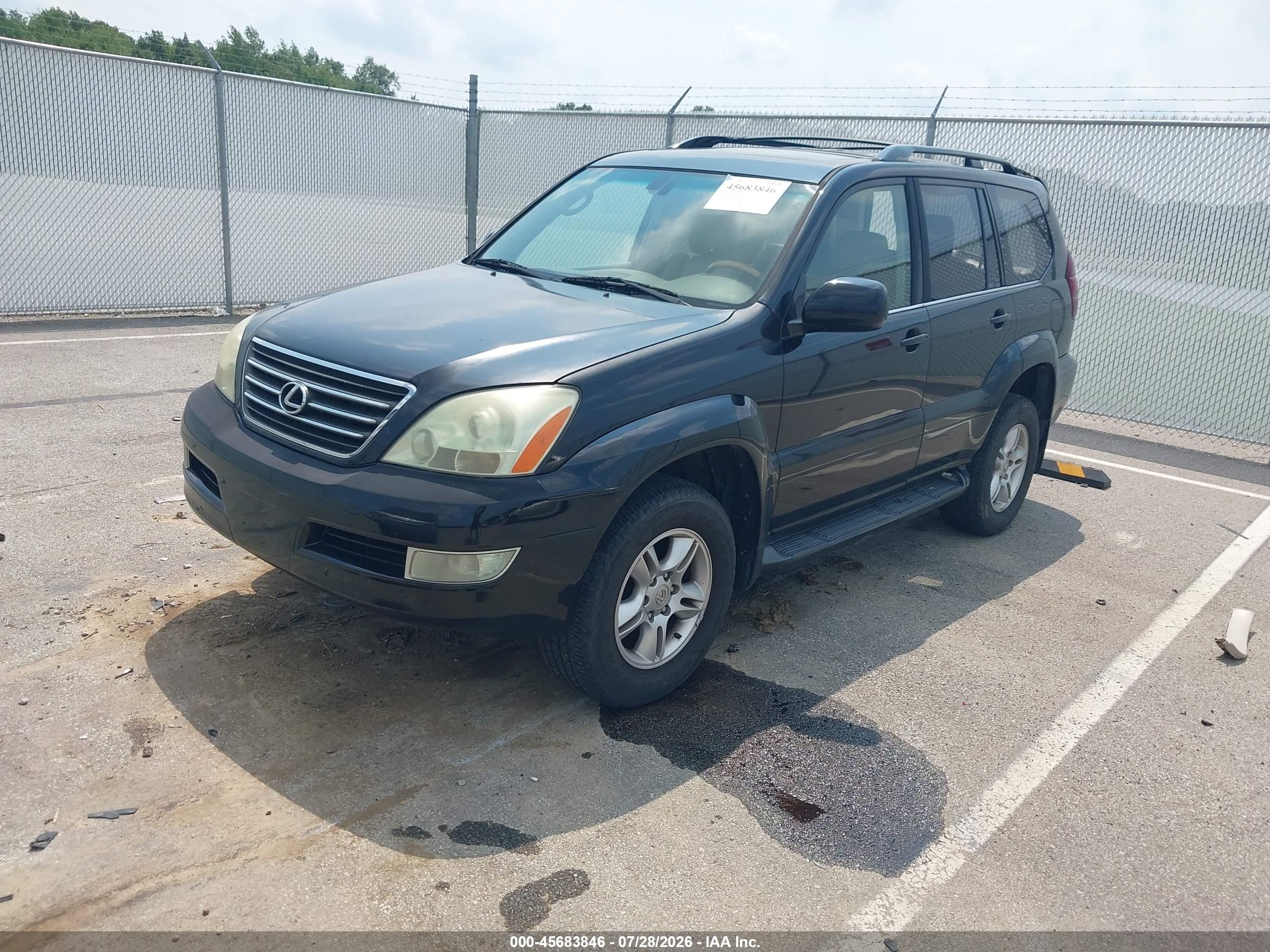 2005 Lexus Gx 470   Black vin: JTJBT20X650074732