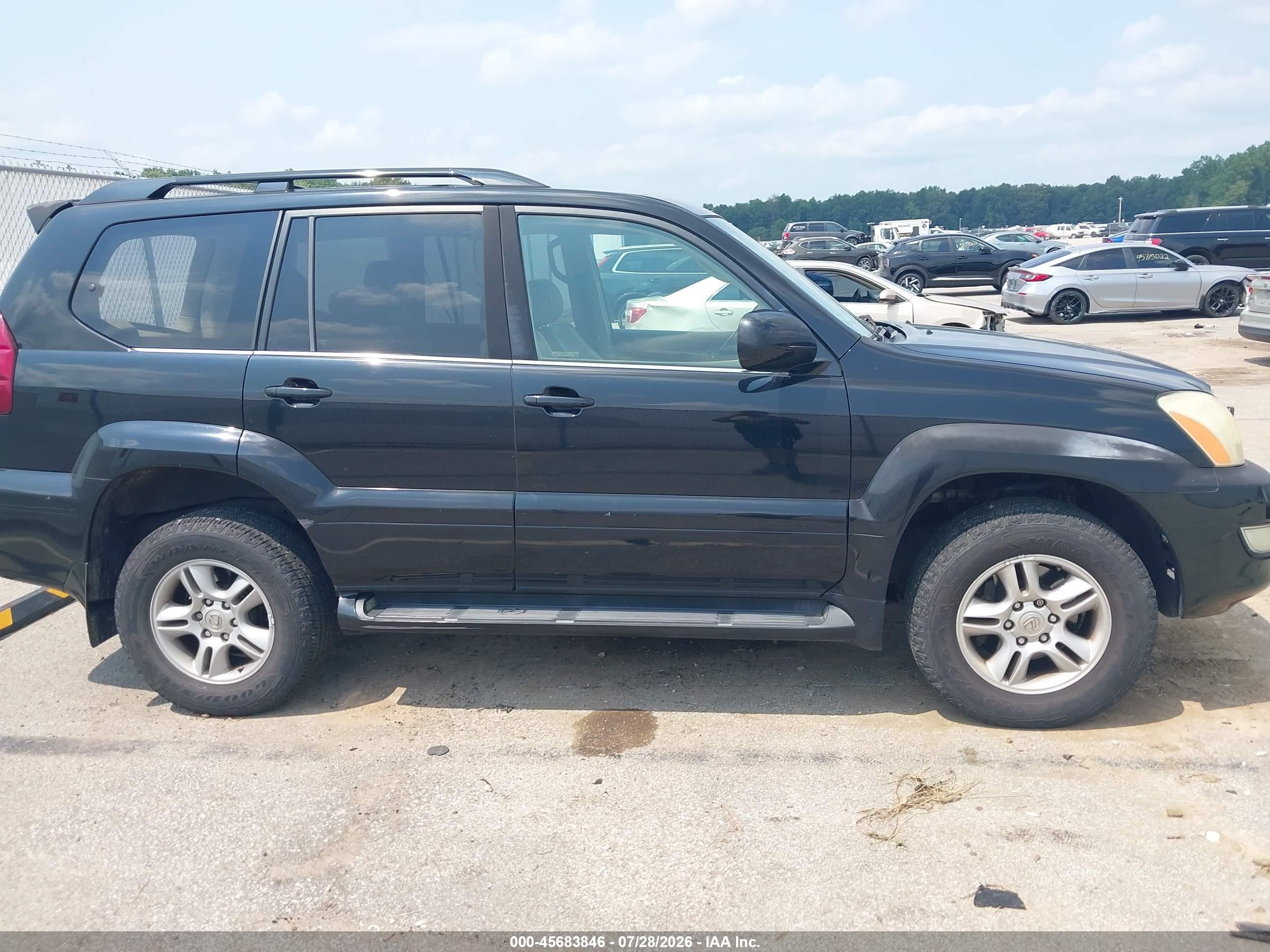 2005 Lexus Gx 470   Black vin: JTJBT20X650074732