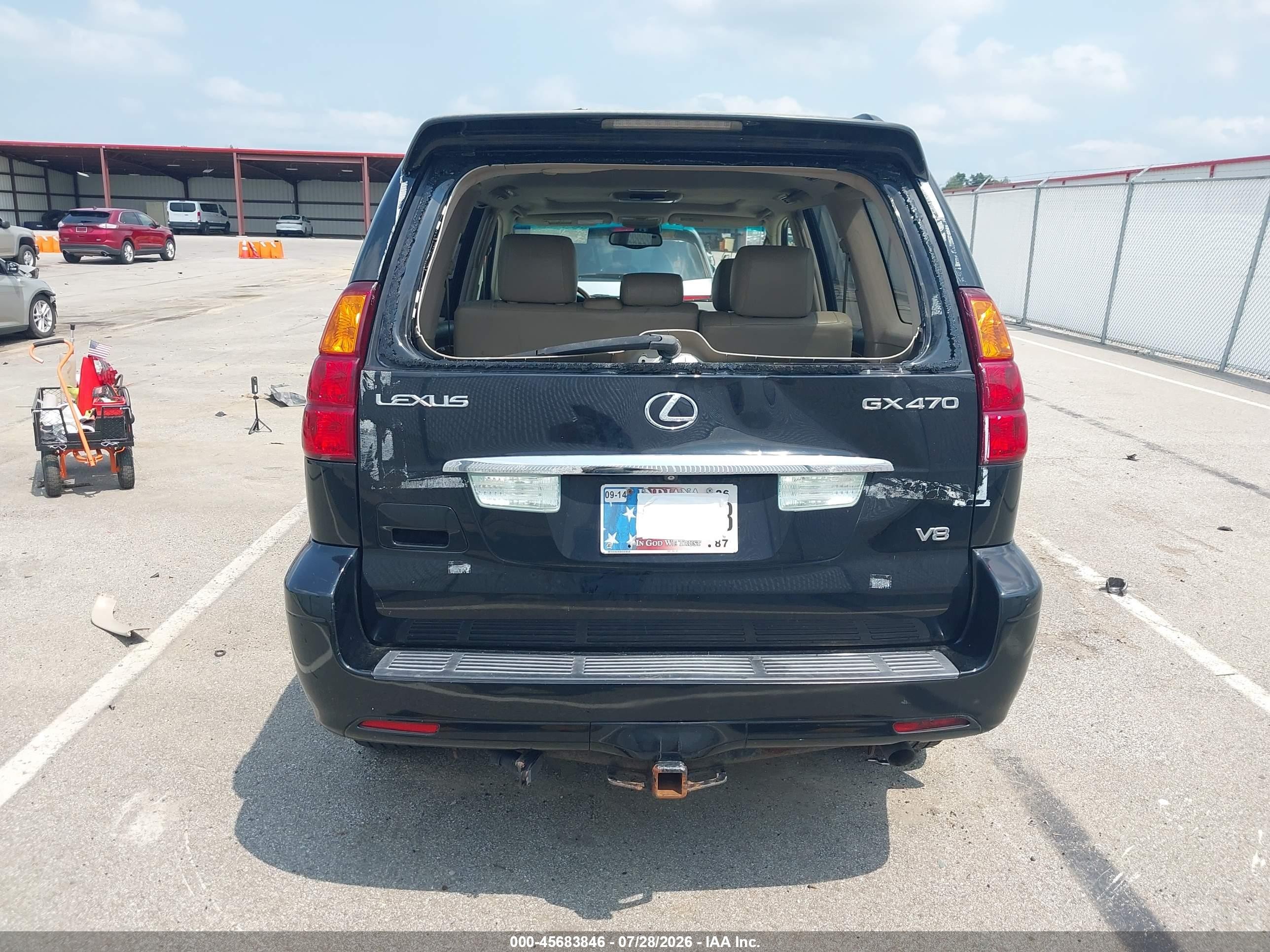 2005 Lexus Gx 470   Black vin: JTJBT20X650074732