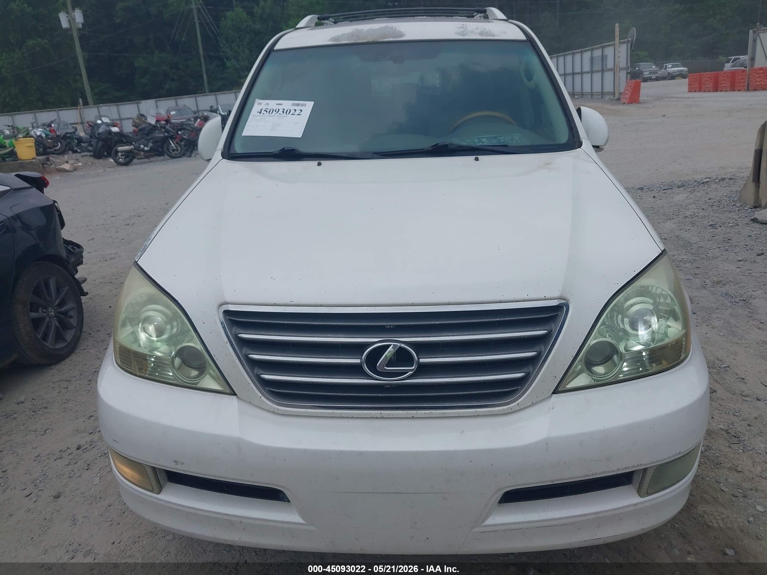 2006 Lexus Gx 470   White vin: JTJBT20X660099308