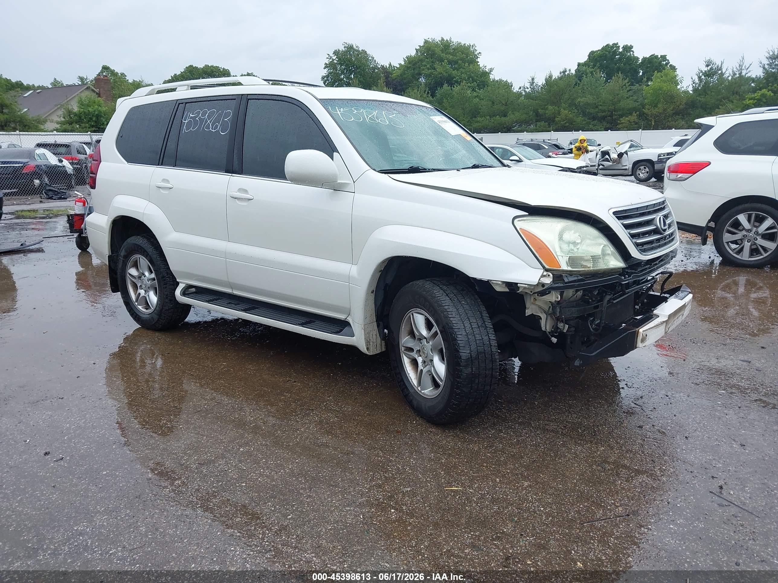 2006 Lexus Gx 470   White vin: JTJBT20X660104152