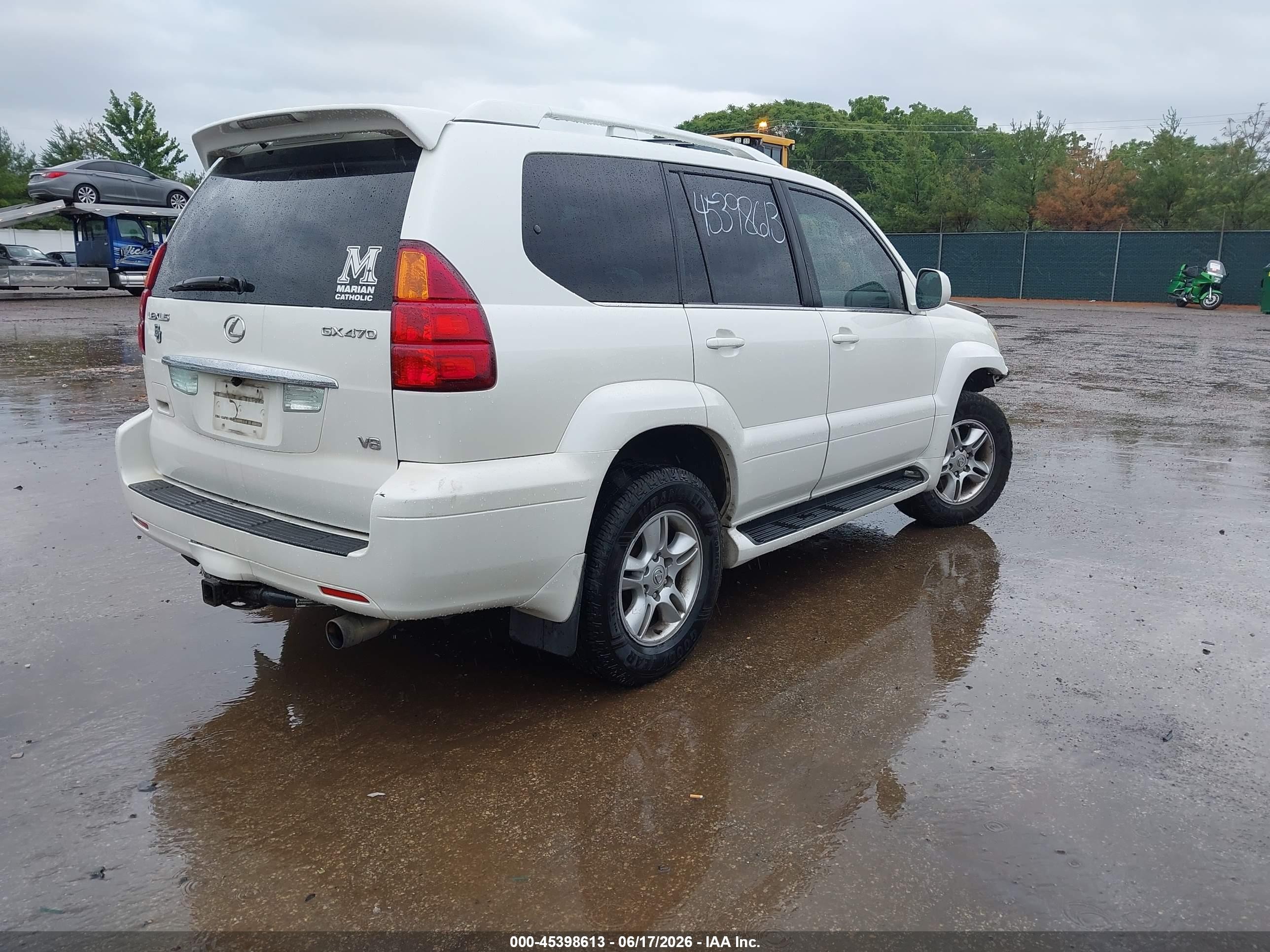 2006 Lexus Gx 470   White vin: JTJBT20X660104152