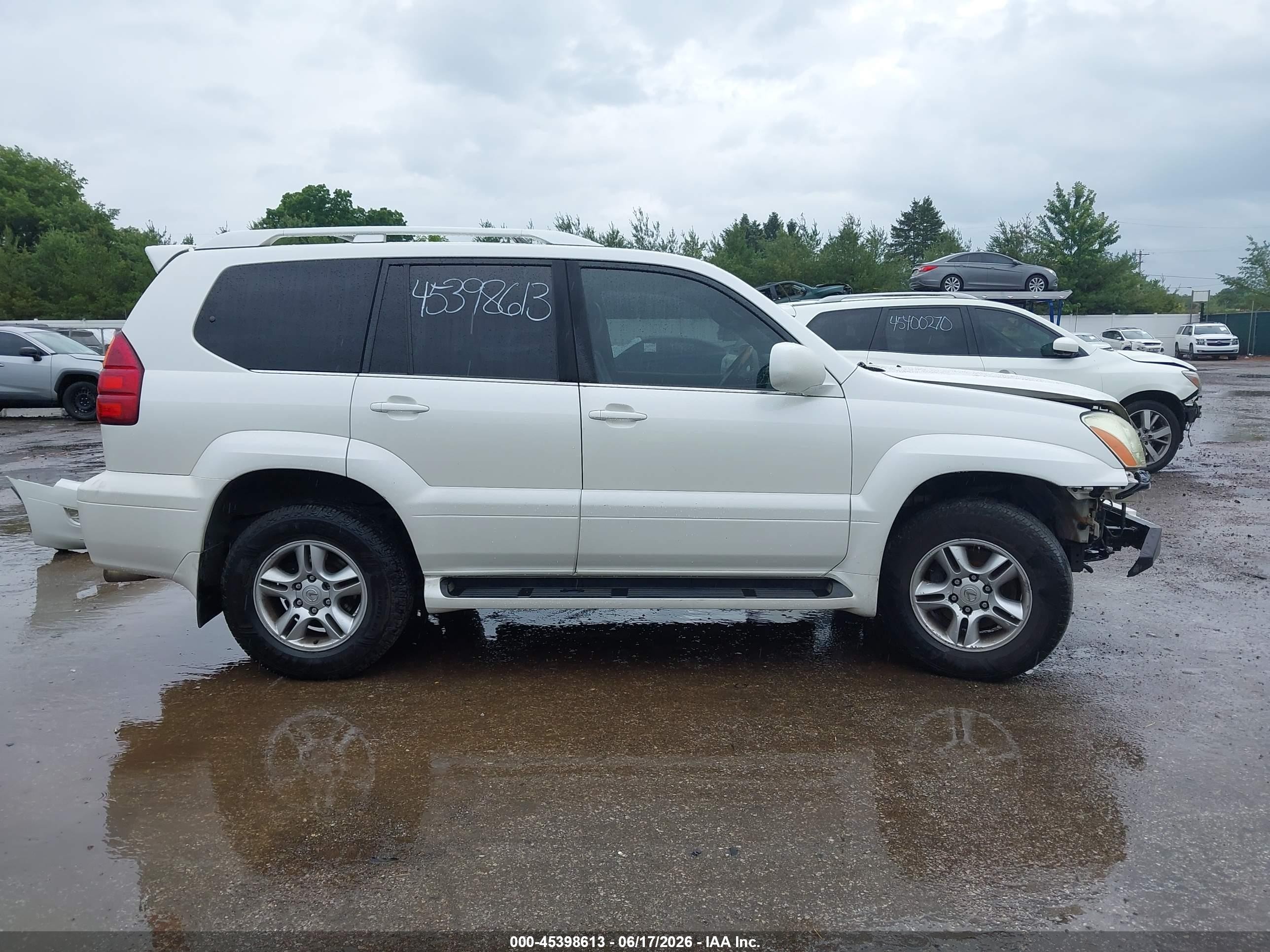 2006 Lexus Gx 470   White vin: JTJBT20X660104152