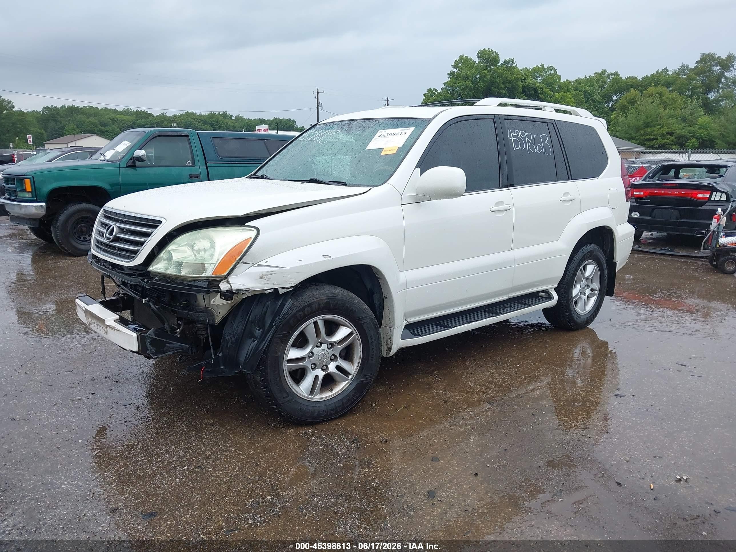2006 Lexus Gx 470   White vin: JTJBT20X660104152