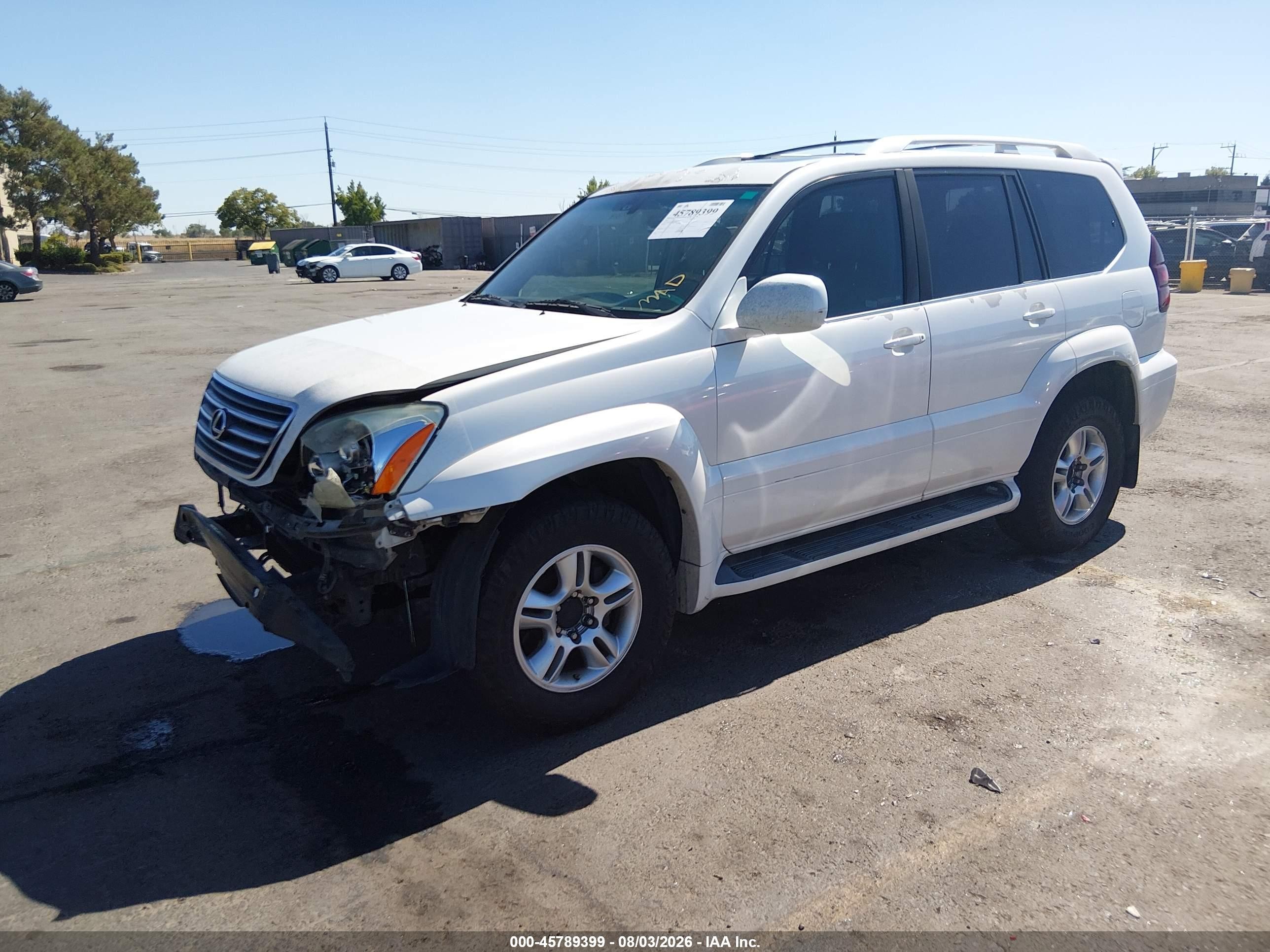 2007 Lexus Gx 470 White vin: JTJBT20X670134429