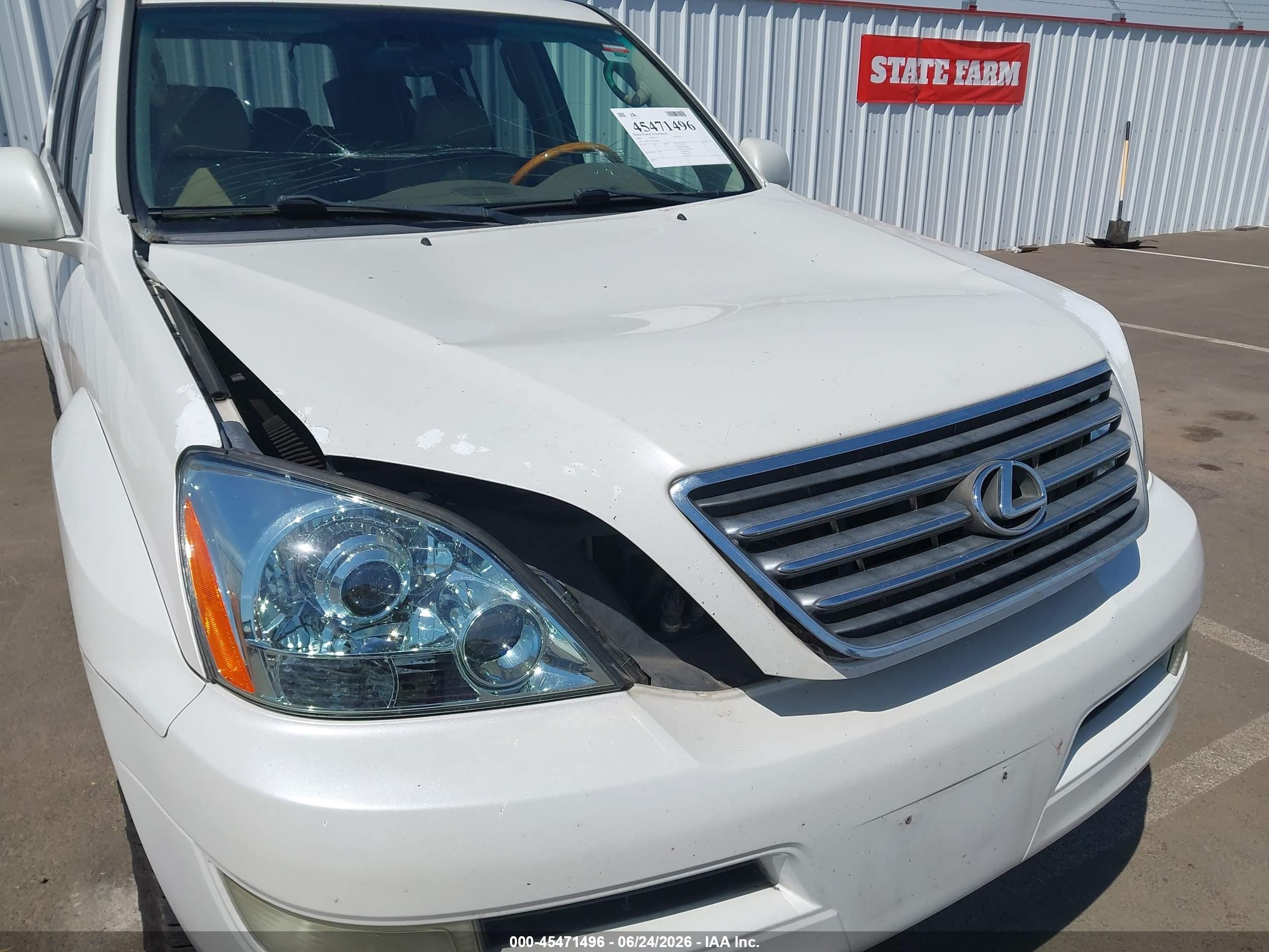 2006 Lexus Gx 470   White vin: JTJBT20X760109800