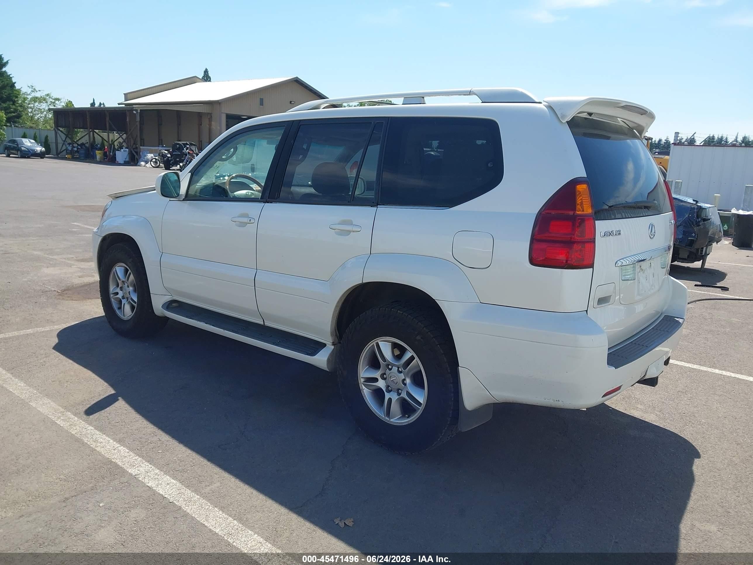 2006 Lexus Gx 470   White vin: JTJBT20X760109800