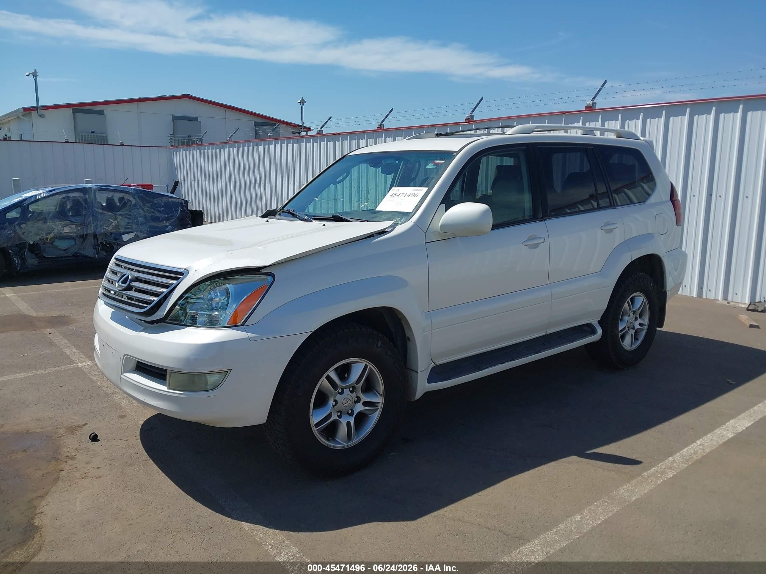 2006 Lexus Gx 470   White vin: JTJBT20X760109800