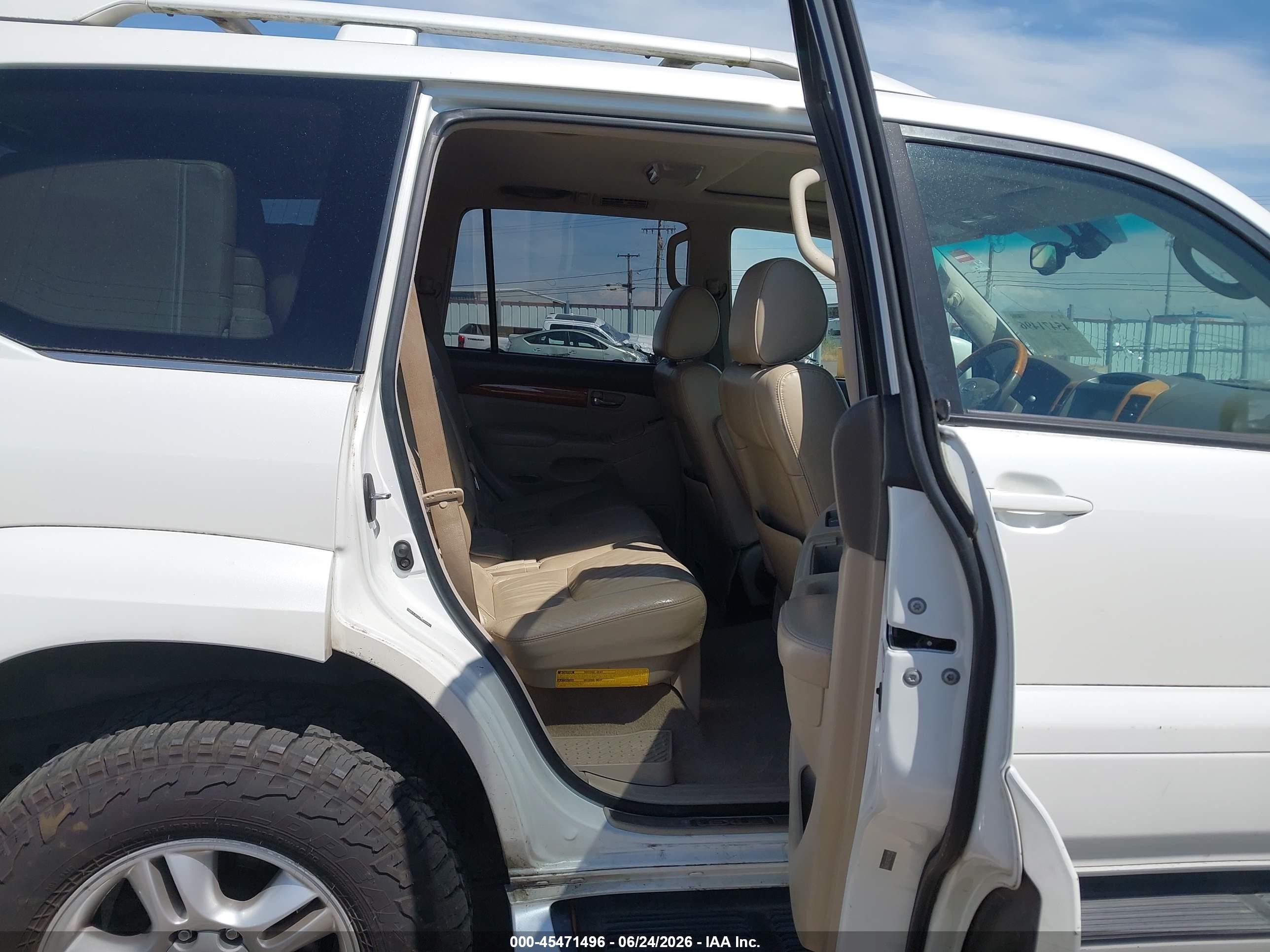 2006 Lexus Gx 470   White vin: JTJBT20X760109800