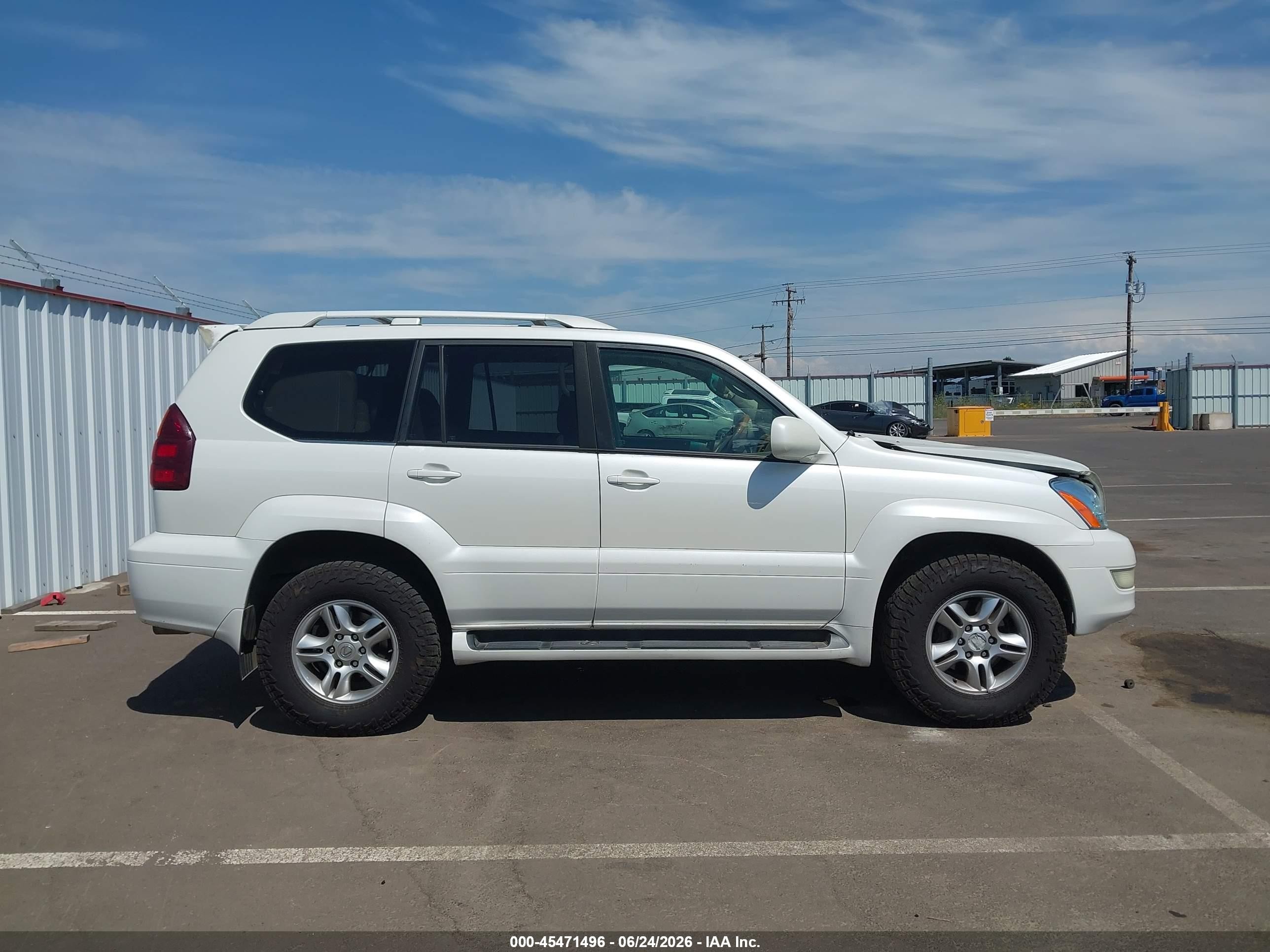 2006 Lexus Gx 470   White vin: JTJBT20X760109800