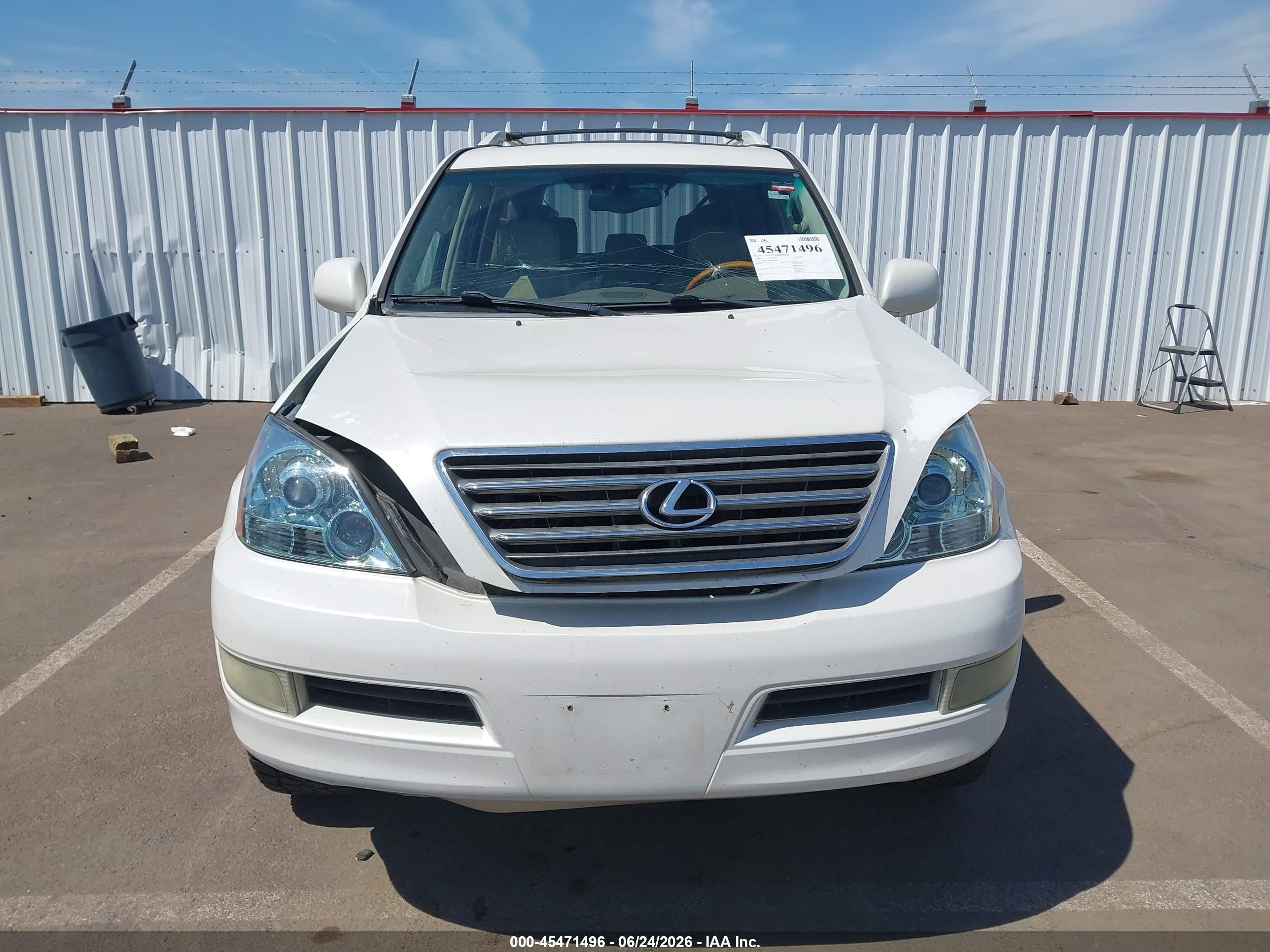 2006 Lexus Gx 470   White vin: JTJBT20X760109800
