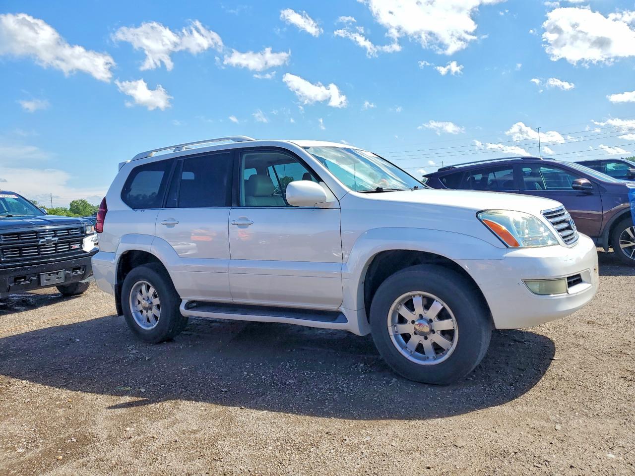 2007 Lexus Gx 470 White vin: JTJBT20X770143334