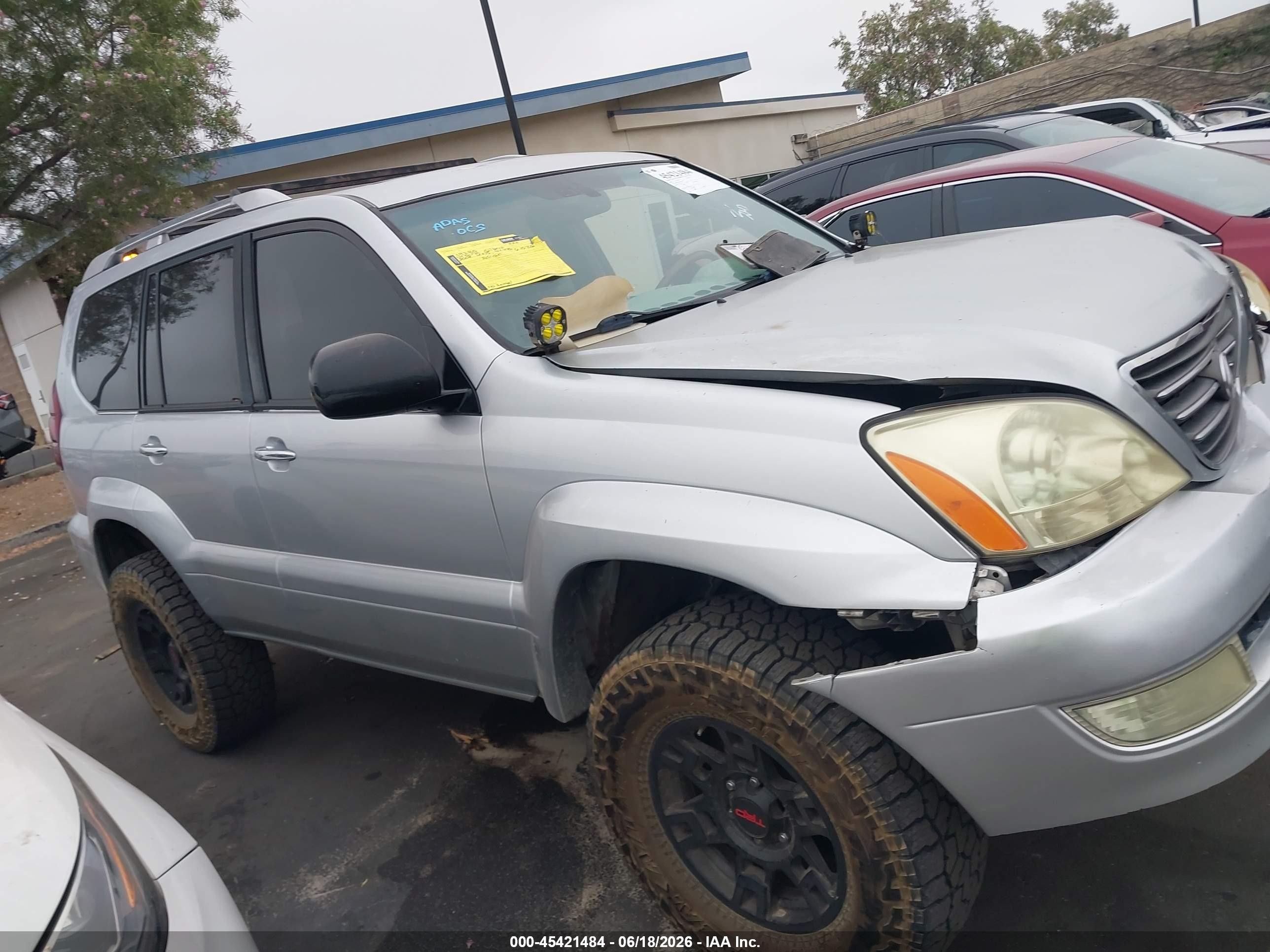 2008 Lexus Gx 470   Silver vin: JTJBT20X780162001