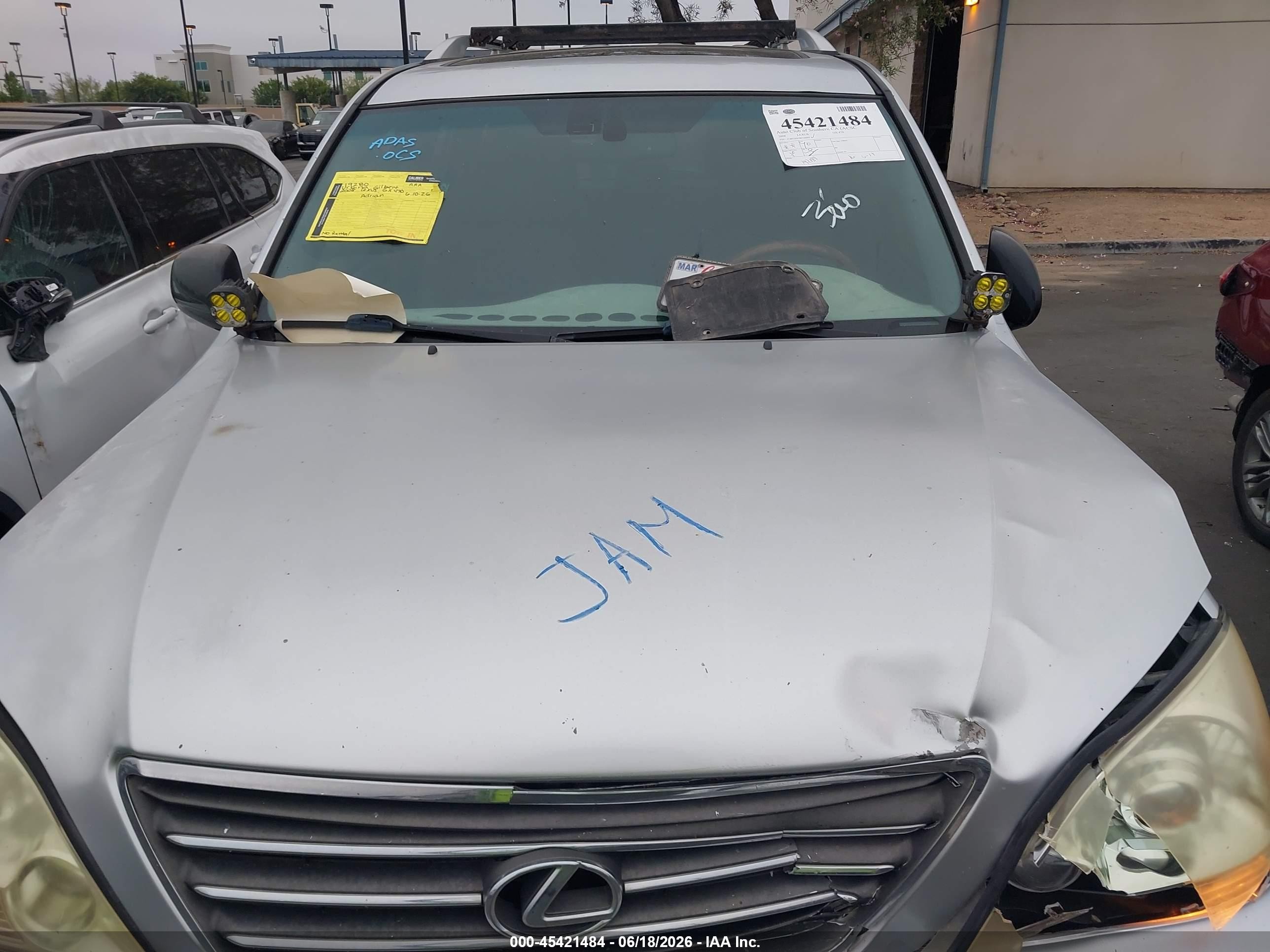2008 Lexus Gx 470   Silver vin: JTJBT20X780162001