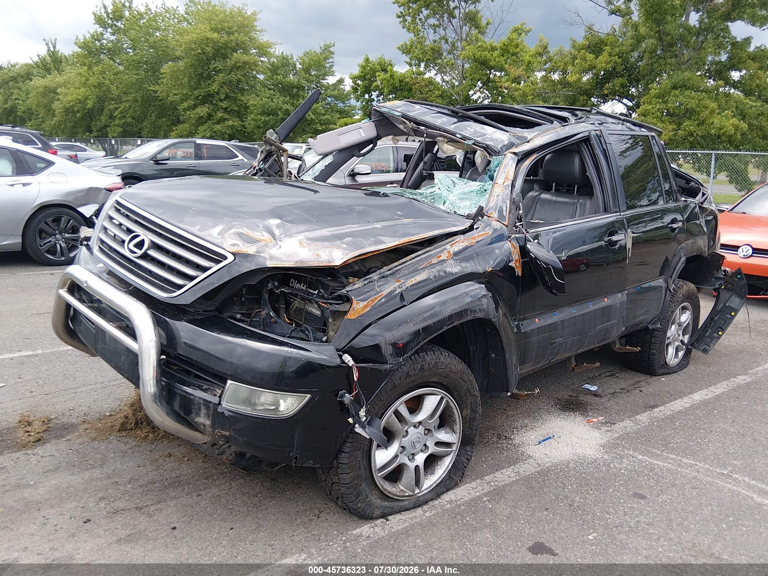 2004 Lexus Gx 470   Black vin: JTJBT20X840028138