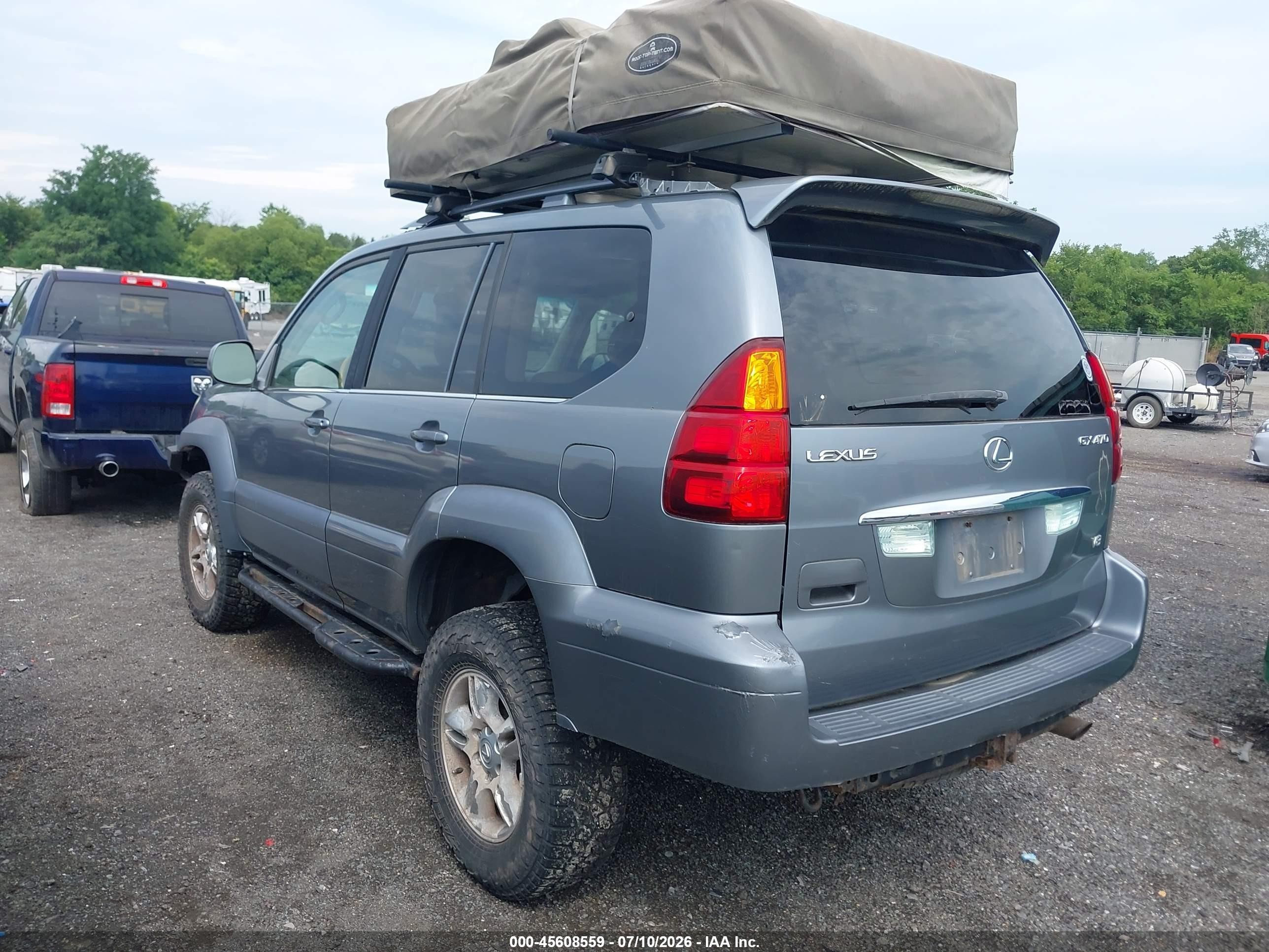 2004 Lexus Gx 470   Gray vin: JTJBT20X840030889