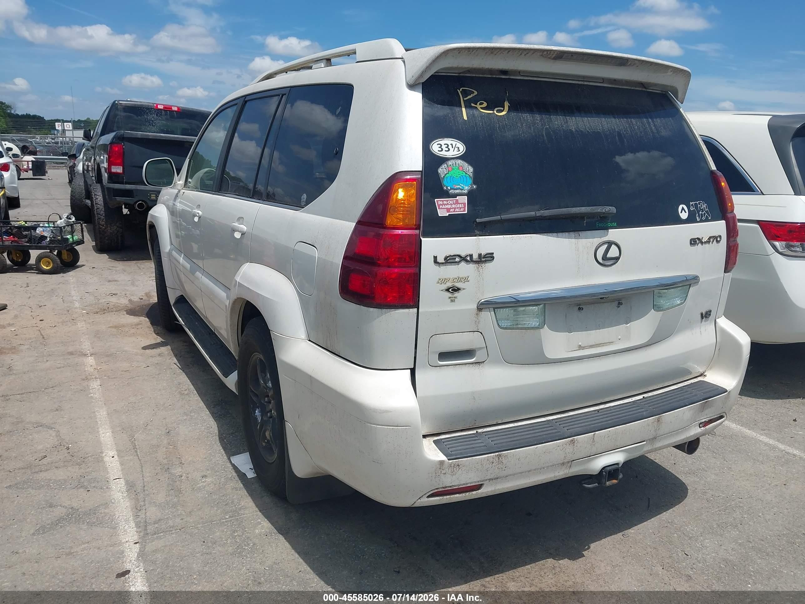 2004 Lexus Gx 470   Белый vin: JTJBT20X840056702