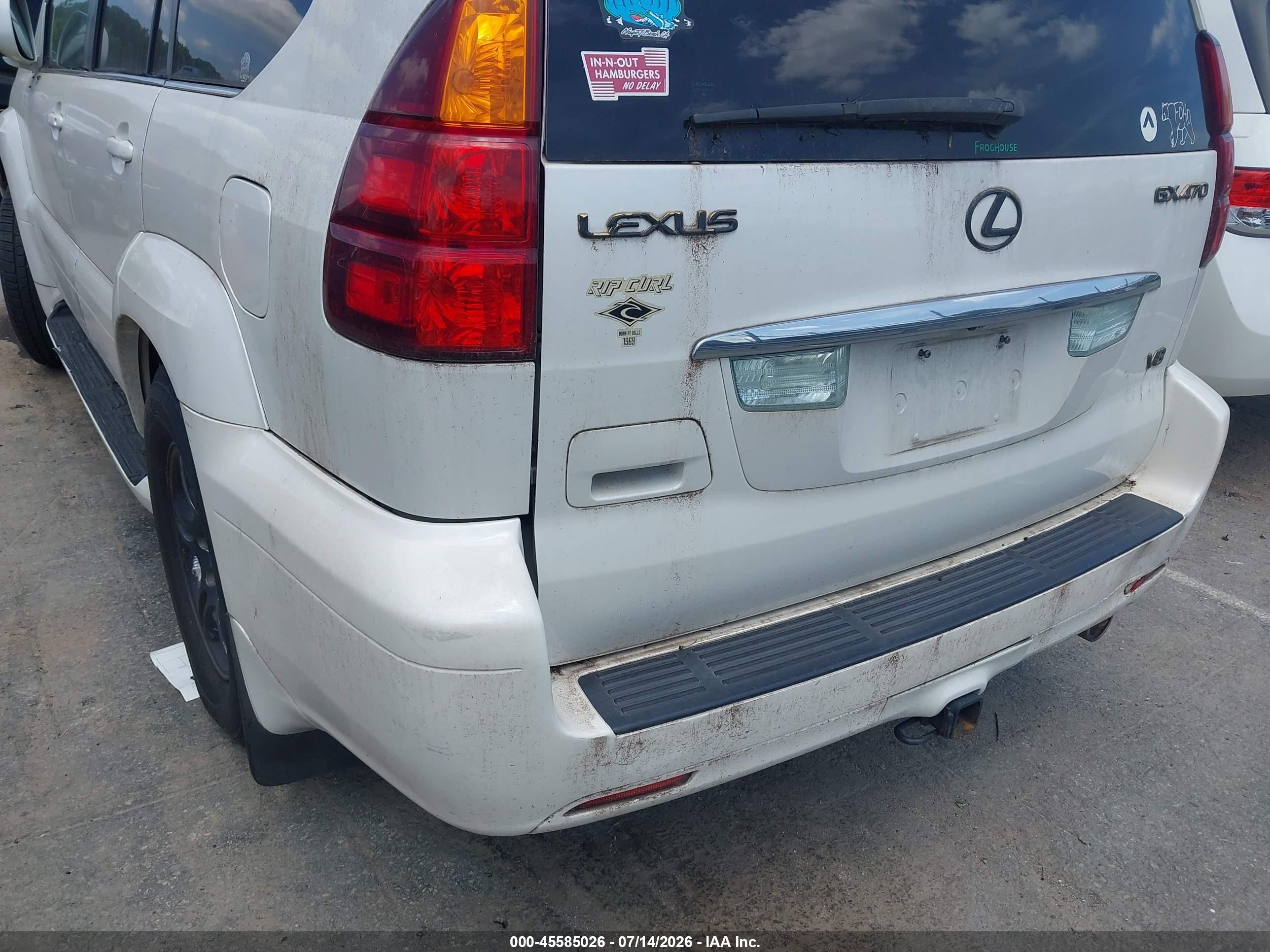 2004 Lexus Gx 470   Белый vin: JTJBT20X840056702