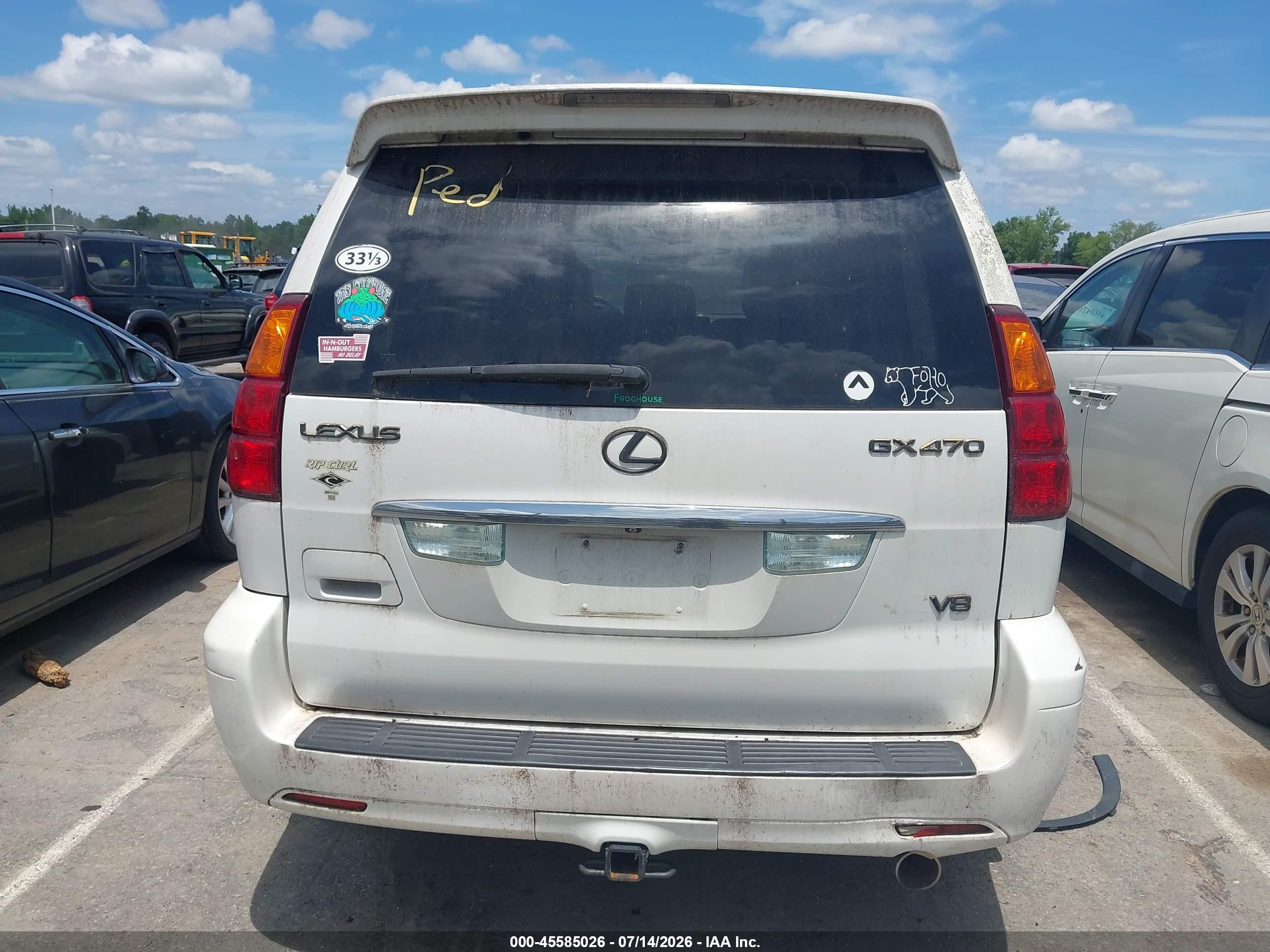 2004 Lexus Gx 470   Белый vin: JTJBT20X840056702