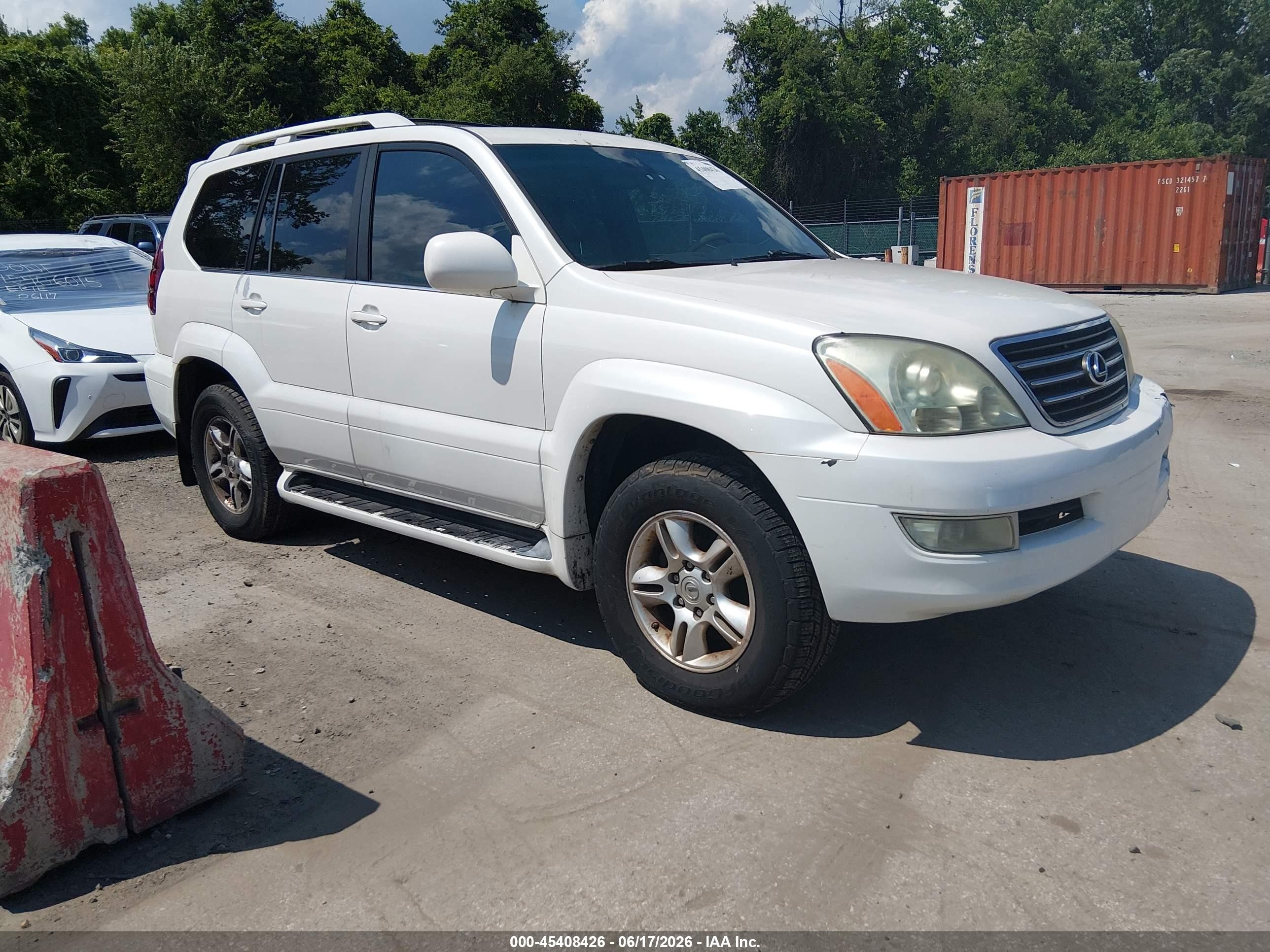 2004 Lexus Gx 470 White vin: JTJBT20X840058112