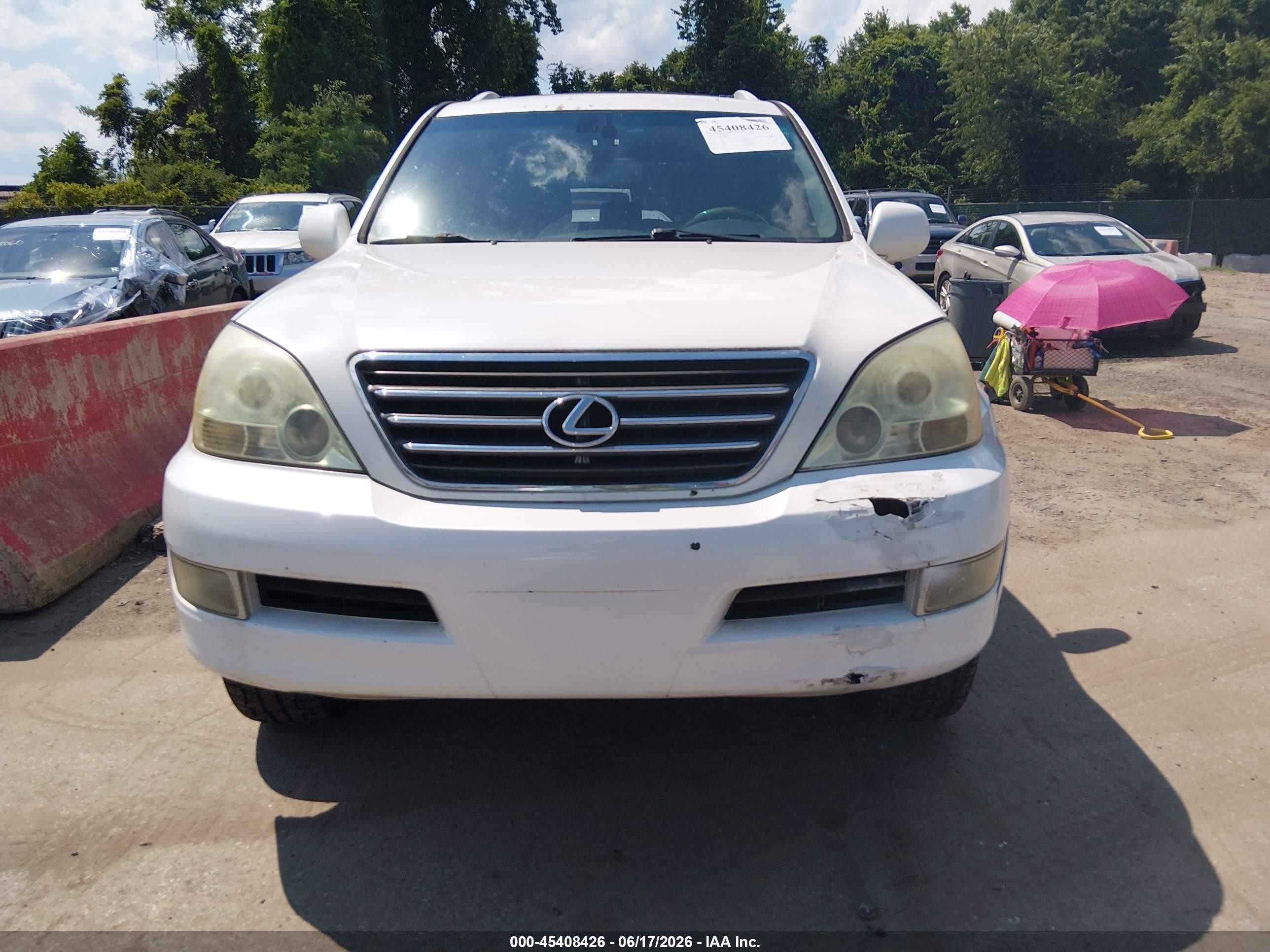 2004 Lexus Gx 470 White vin: JTJBT20X840058112