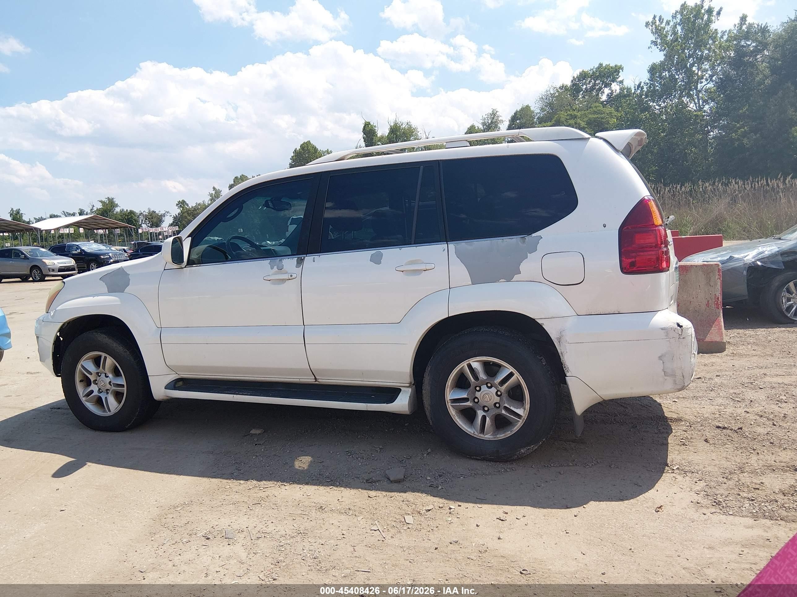 2004 Lexus Gx 470 White vin: JTJBT20X840058112