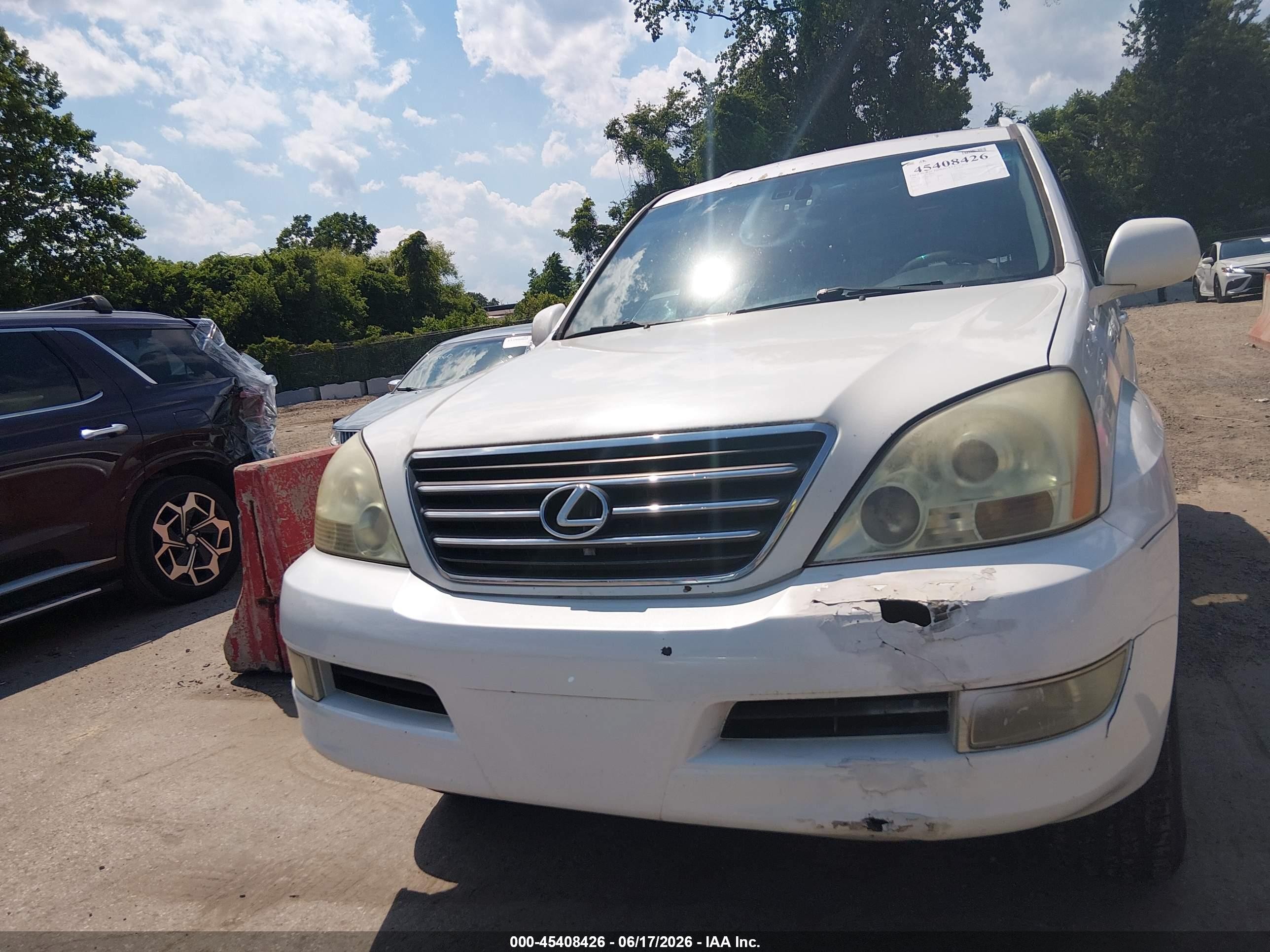 2004 Lexus Gx 470 White vin: JTJBT20X840058112