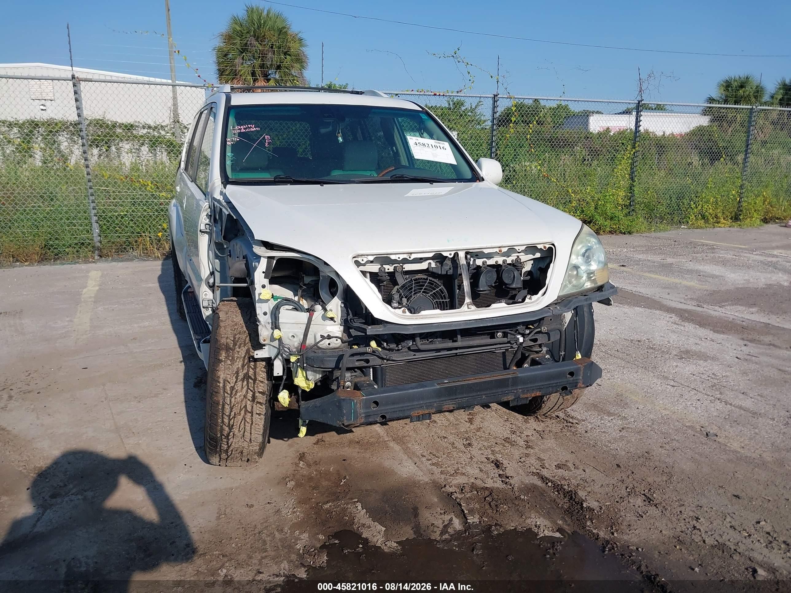 2006 Lexus Gx 470   White vin: JTJBT20X860113600