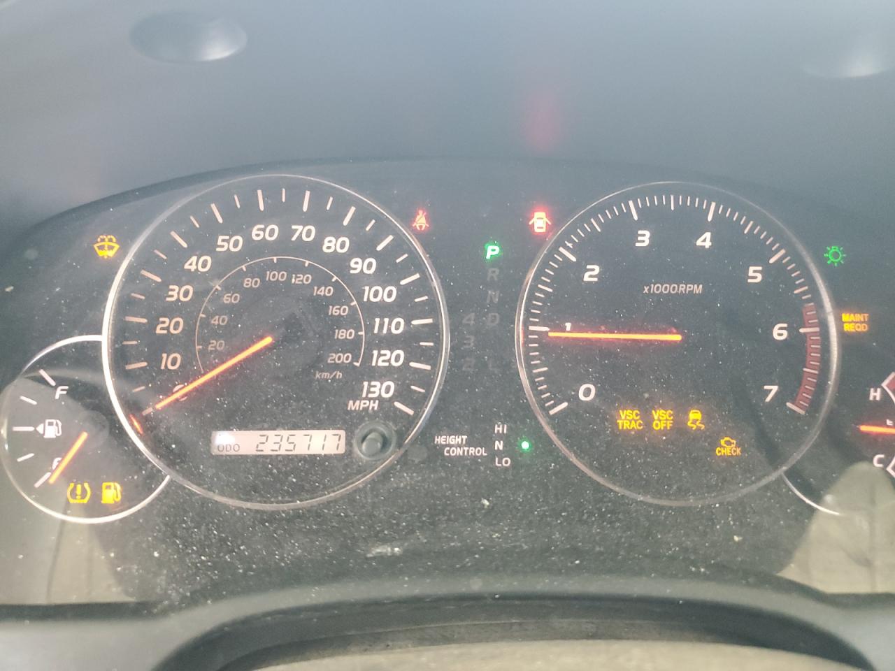 2006 Lexus Gx 470 Gray vin: JTJBT20X860116318 Damage: Warning Light - Engine, On, Unacceptable