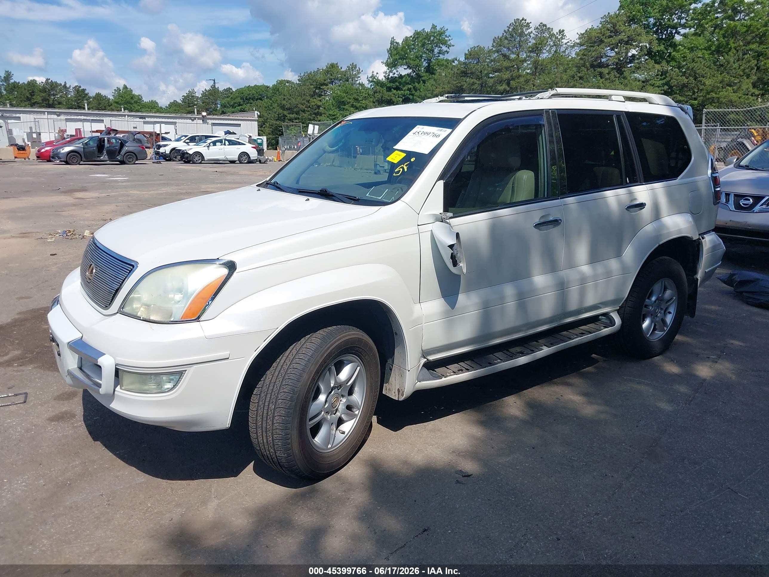 2007 Lexus Gx 470   White vin: JTJBT20X870147926