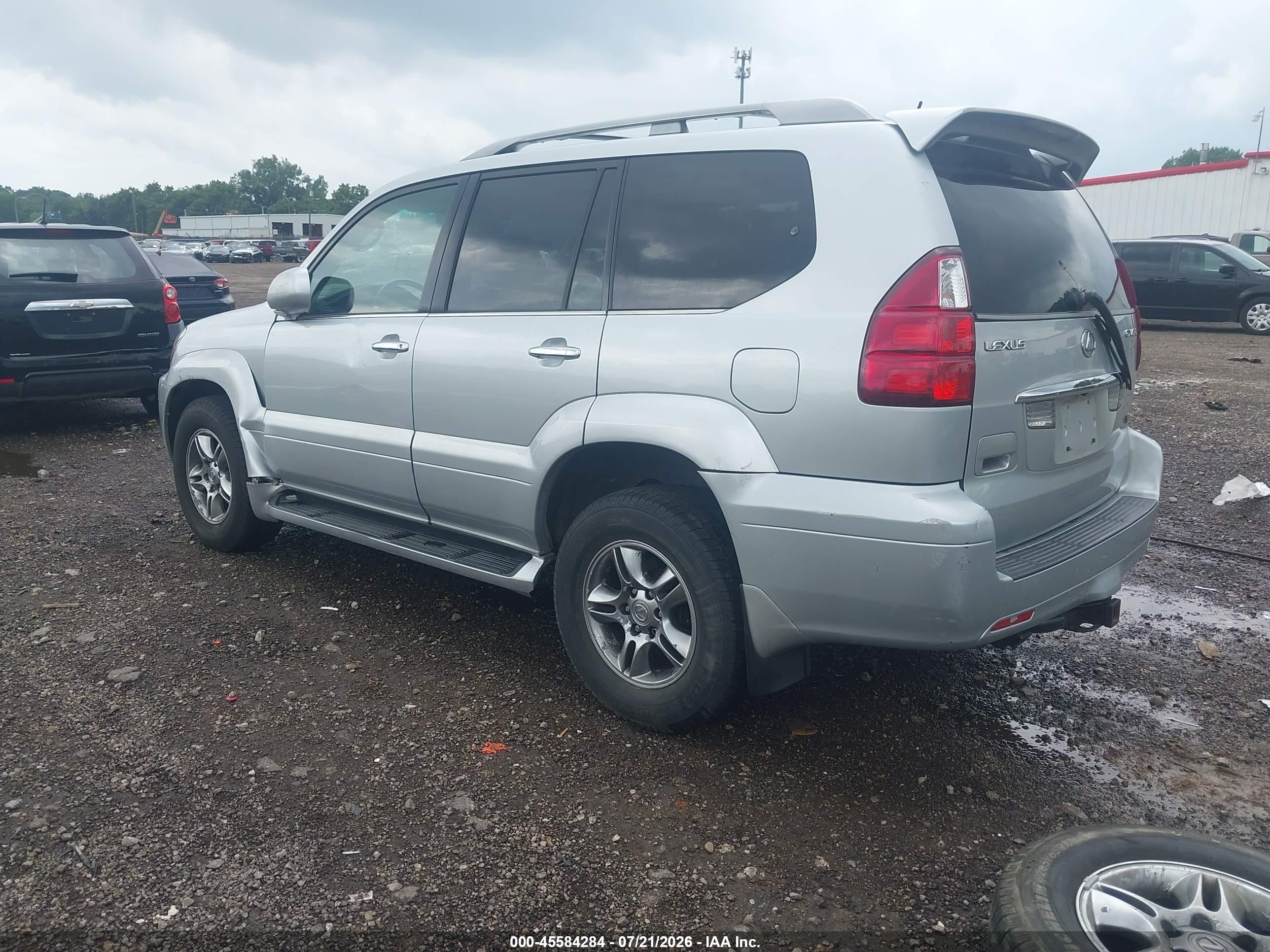 2008 Lexus Gx 470   Silver vin: JTJBT20X880157289
