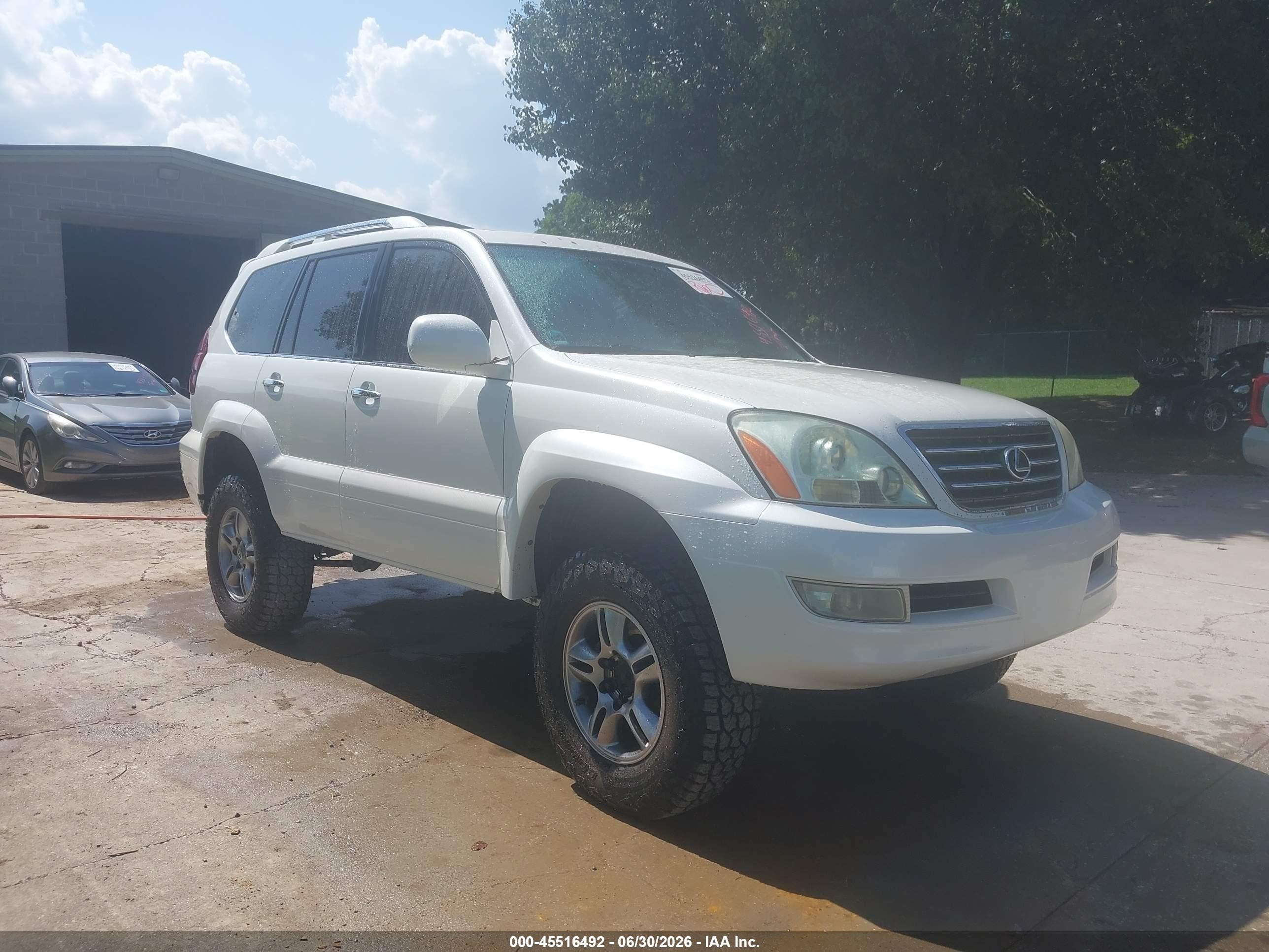 2008 Lexus Gx 470   White vin: JTJBT20X880159348
