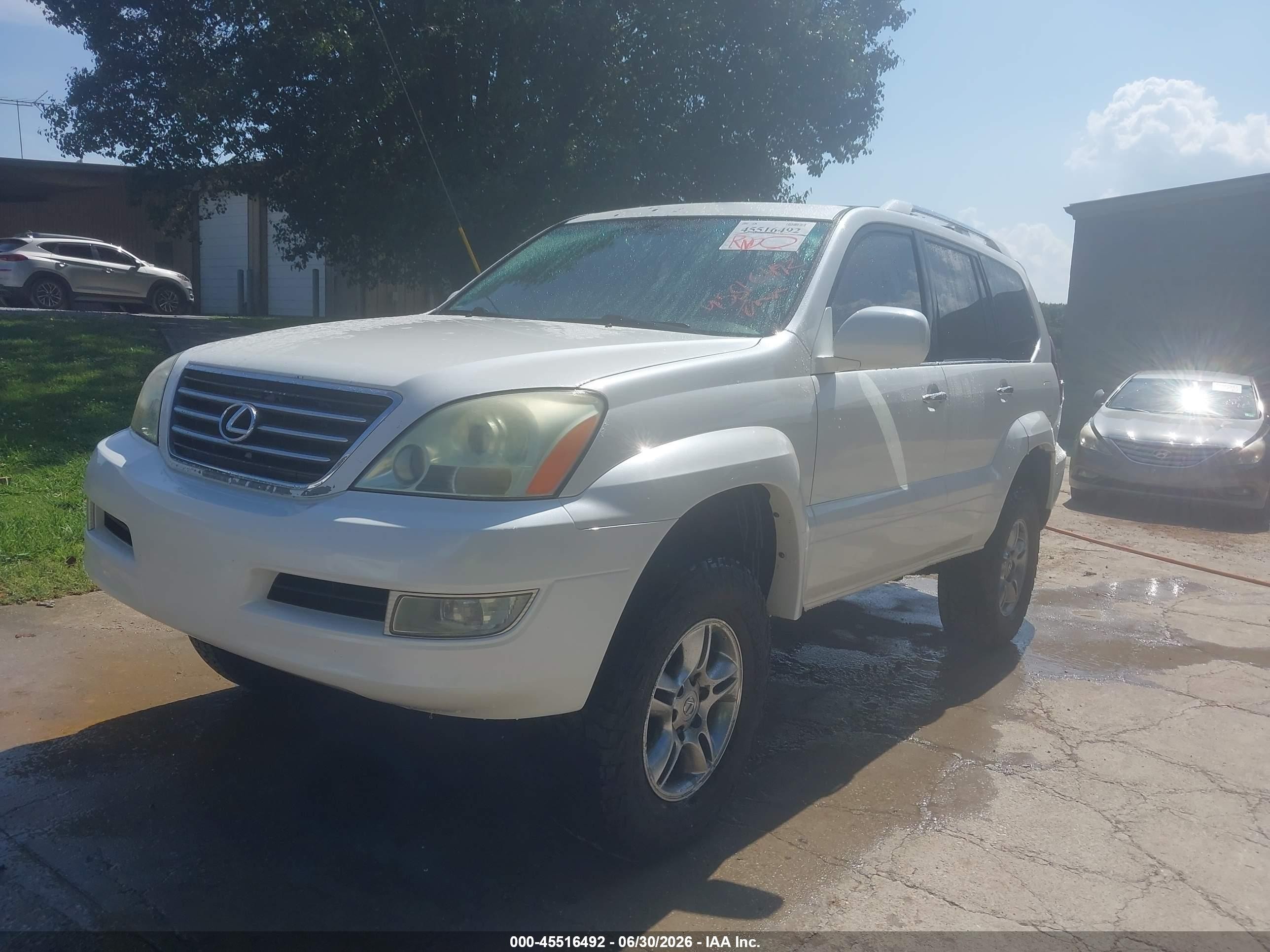 2008 Lexus Gx 470   White vin: JTJBT20X880159348